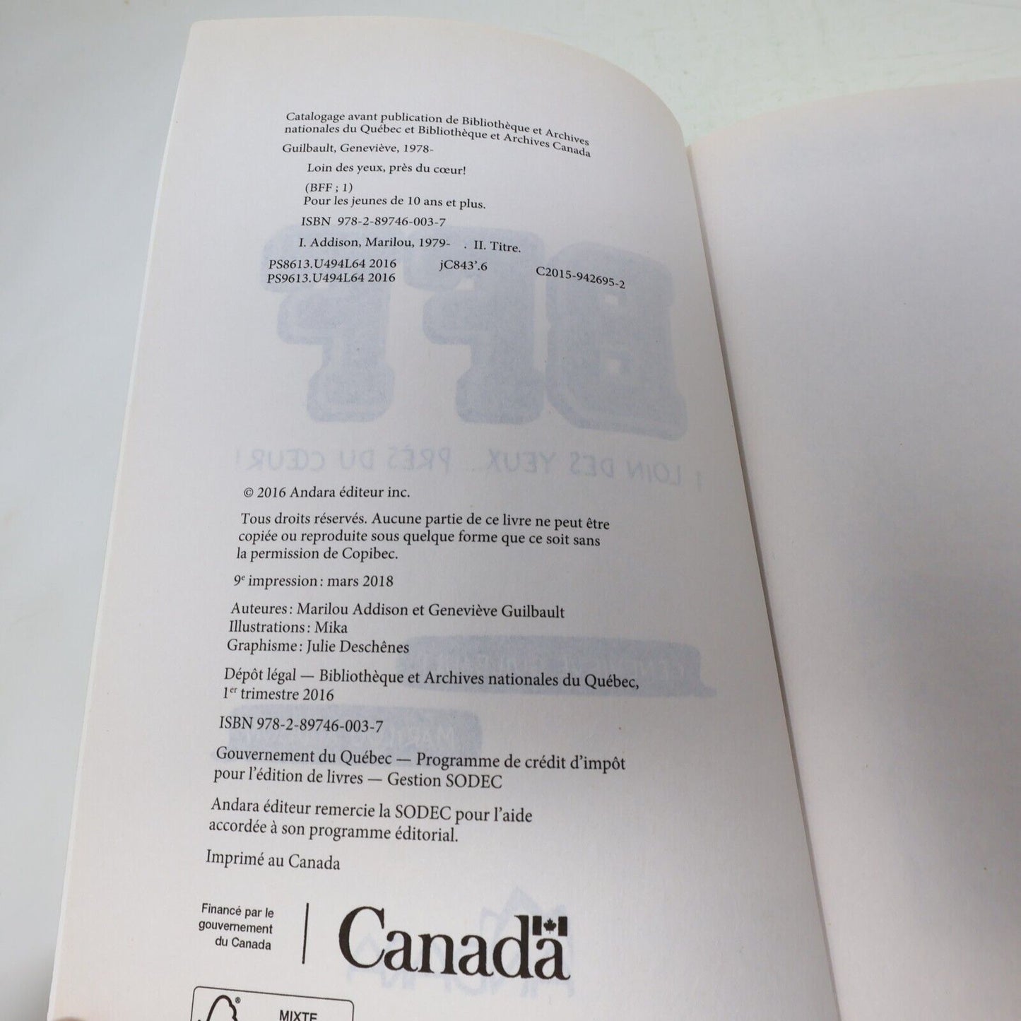 Lot 3 Livres BFF/Textos et Cie de Geneviève Guilbault Andara Français French PB