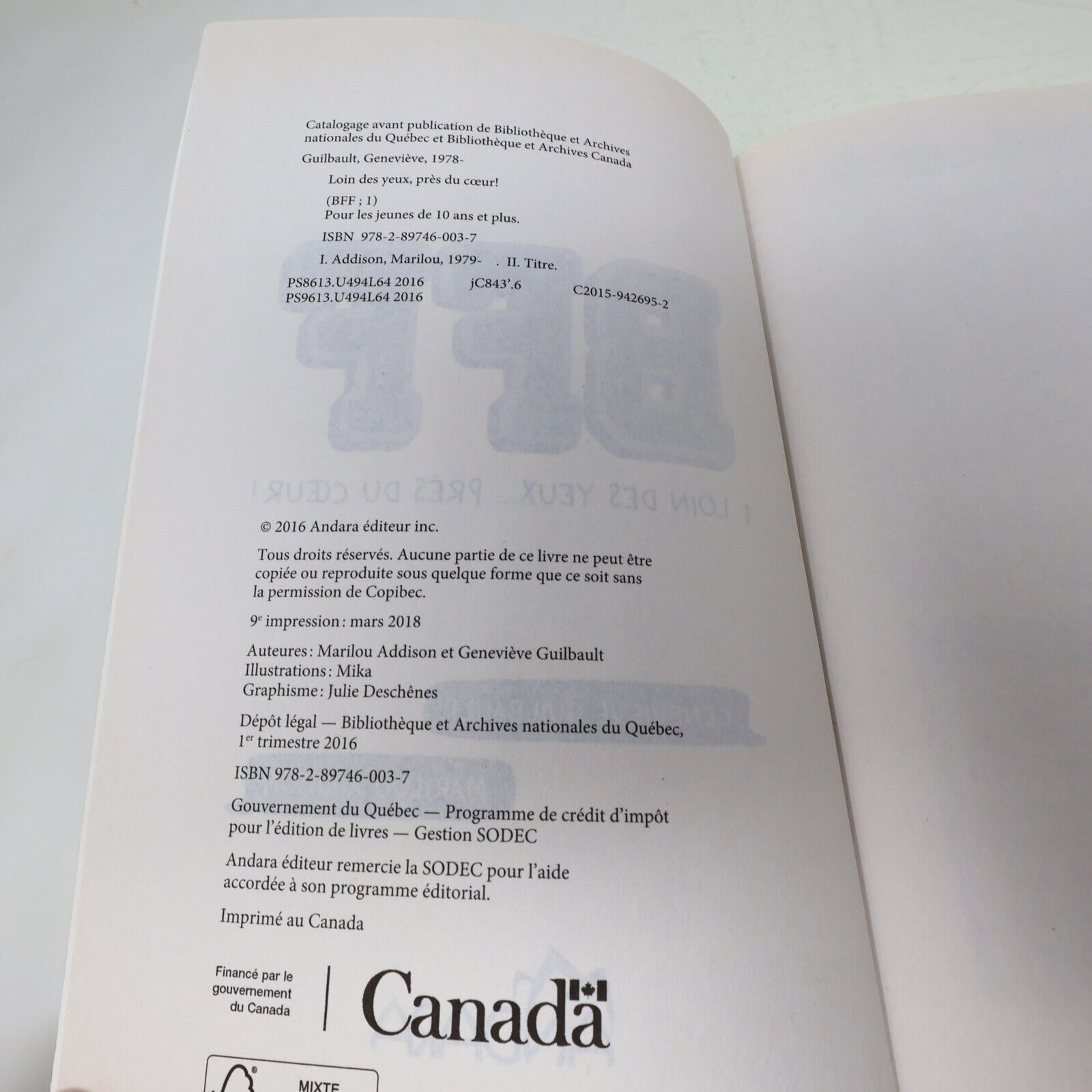 Lot 3 Livres BFF/Textos et Cie de Geneviève Guilbault Andara Français French PB