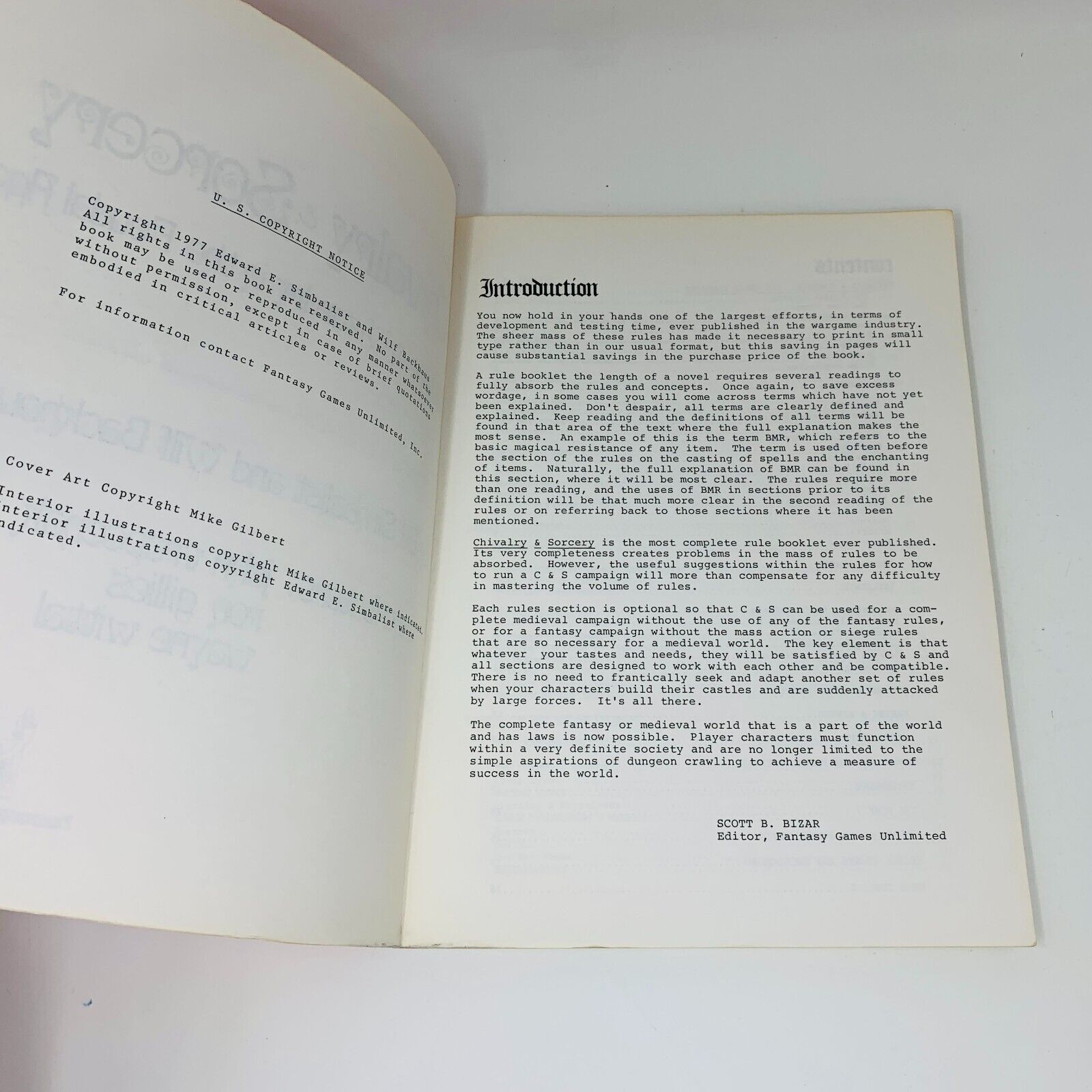 1977 Chivalry & Sorcery Warfare & Wizardry in the Feudal Age RPG FGU Simbalist