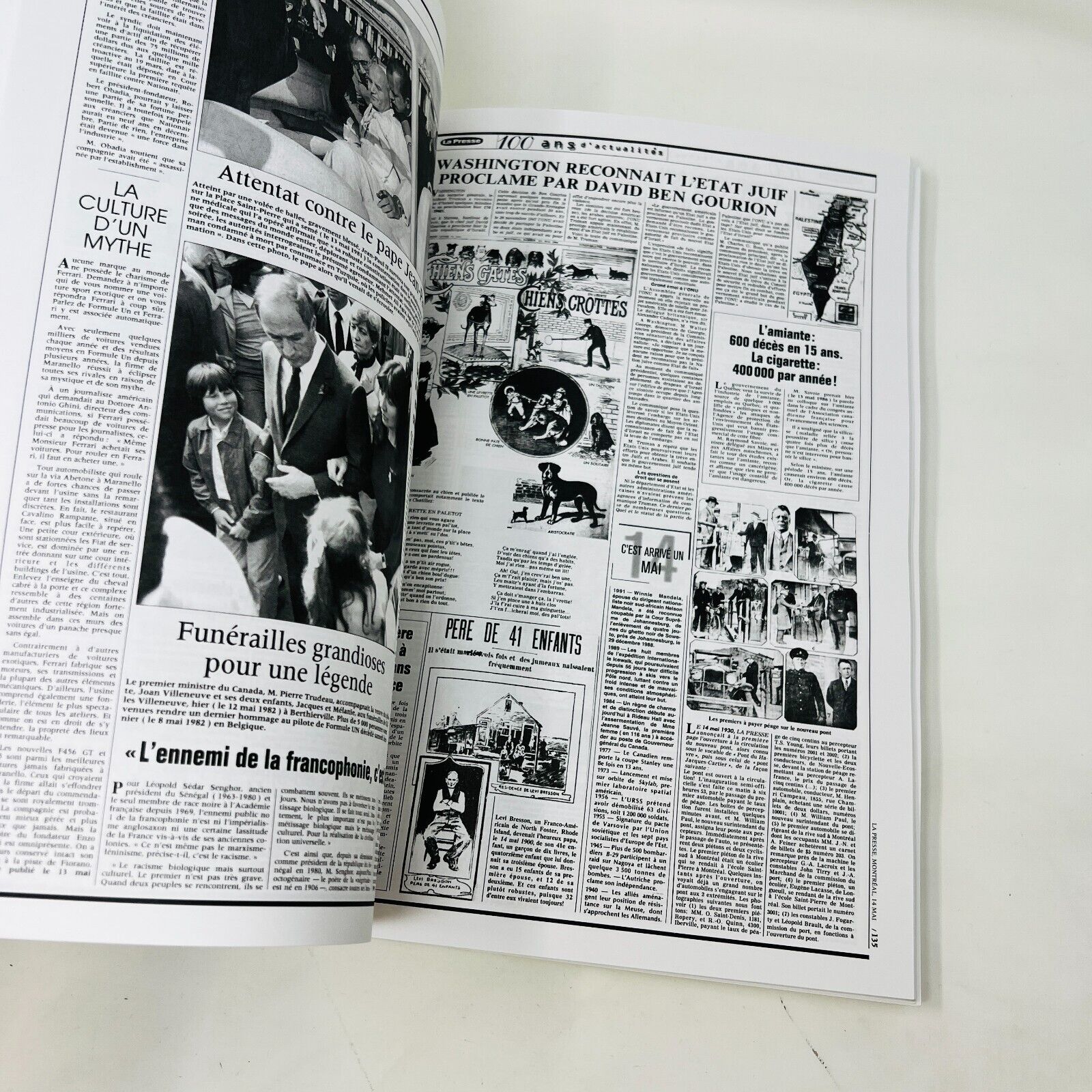 100 Ans d'Actualités La Presse 1900-2000 Articles du Journal Livre Rétrospective