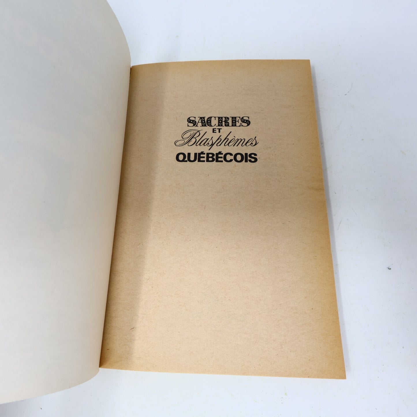 1980 Sacres et Blasphèmes Québécois Gilles Charest Québec Amérique Société Livre