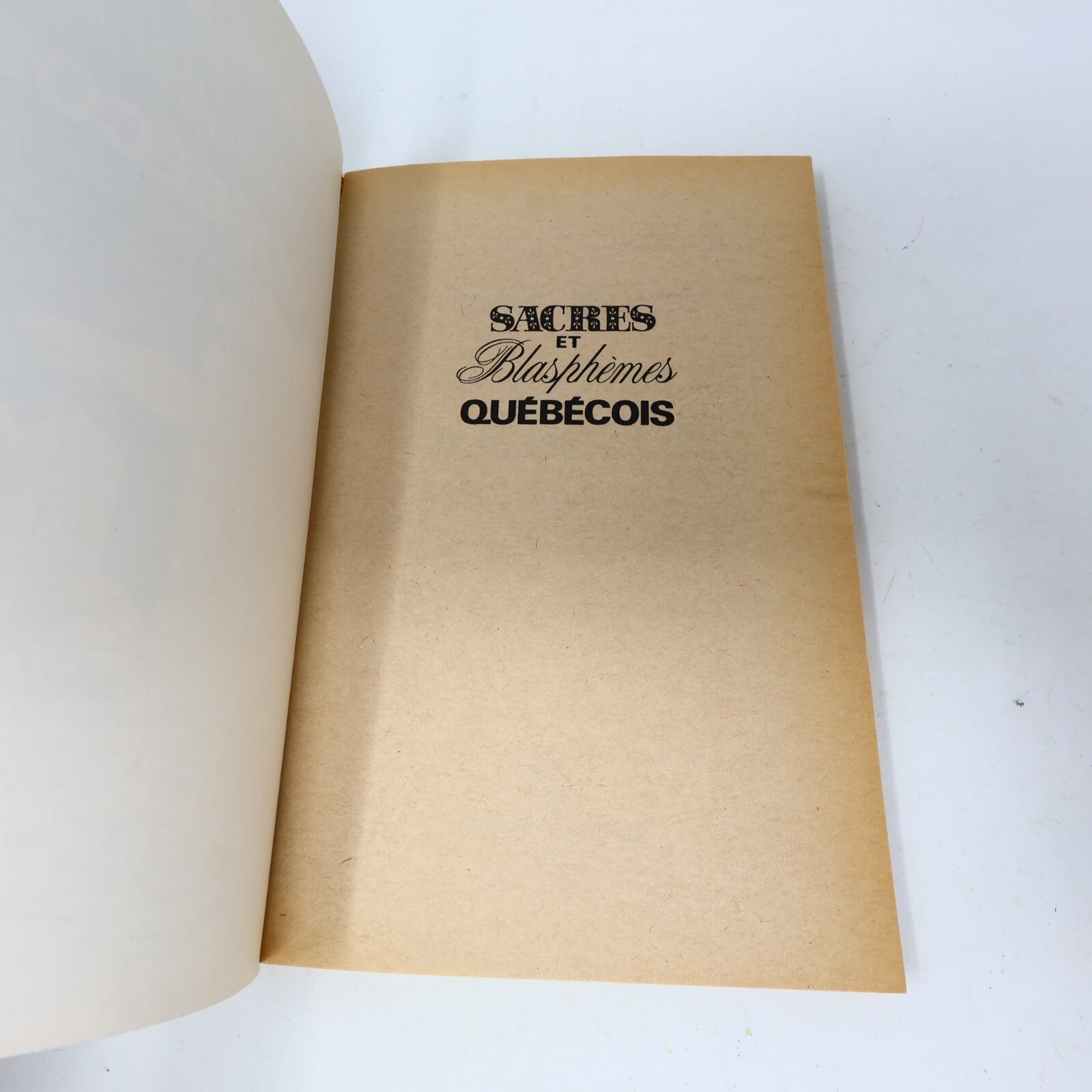 1980 Sacres et Blasphèmes Québécois Gilles Charest Québec Amérique Société Livre