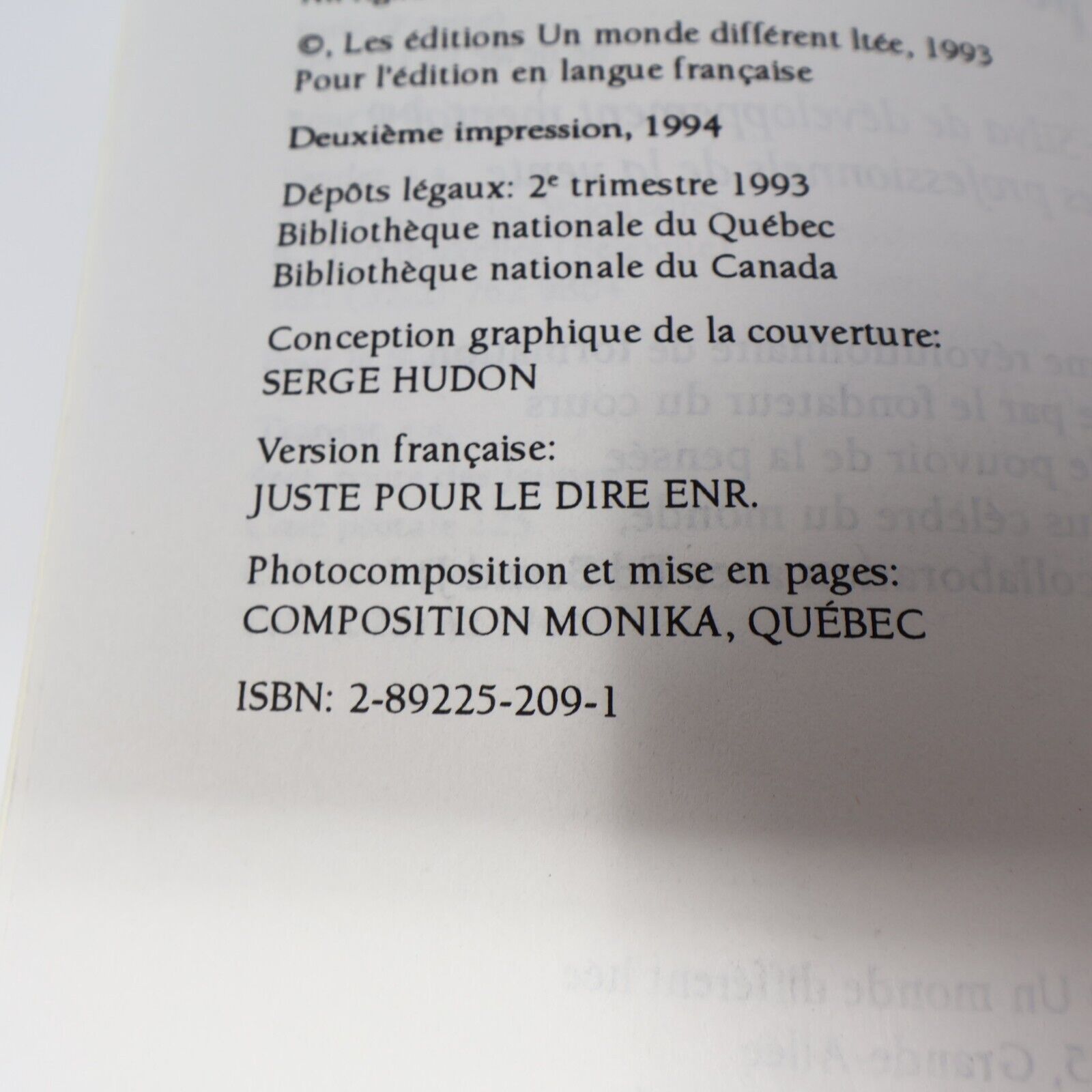 1990 Le Pouvoir de Vendre de Jose Silva Paperback PB Un Monde Différent Vente