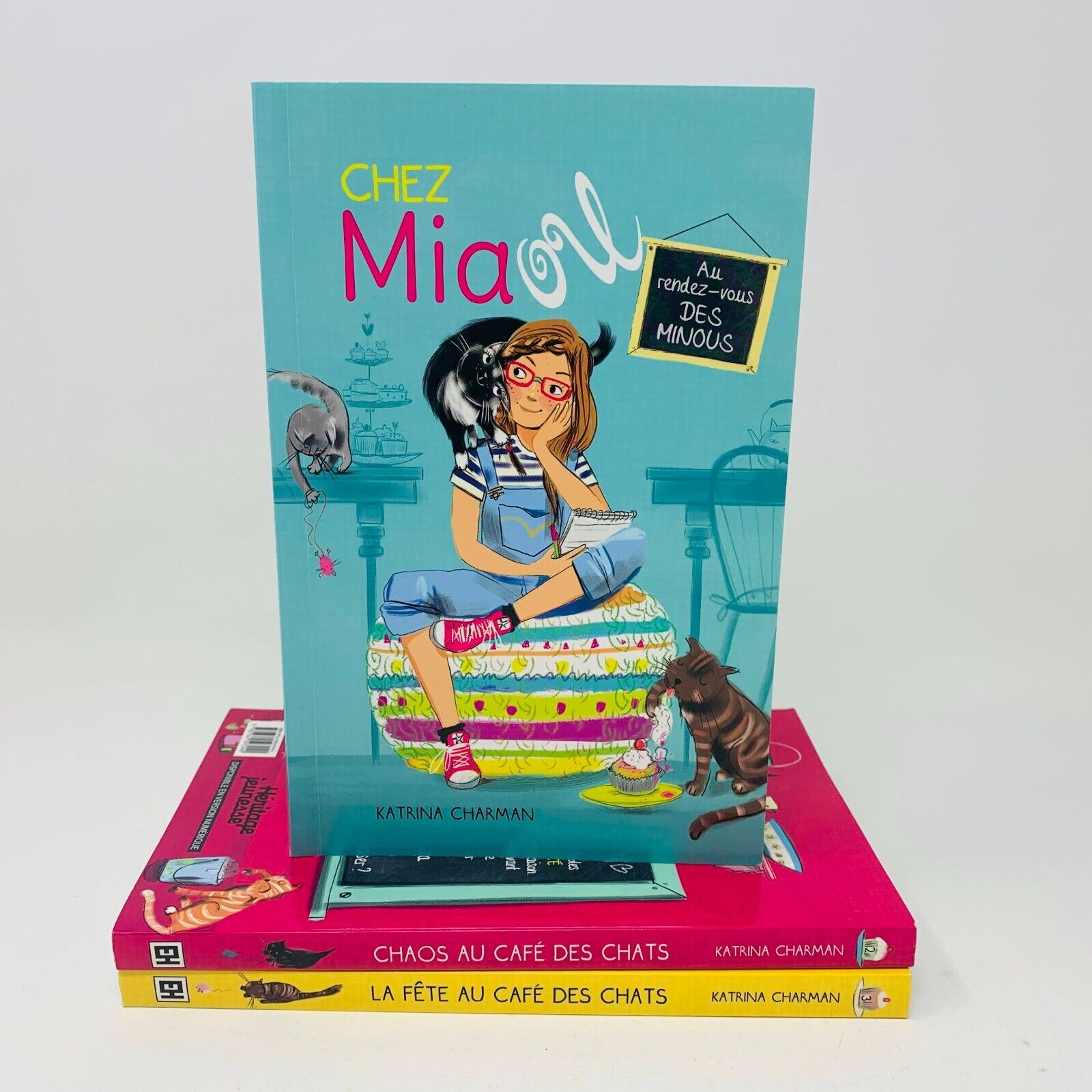 Chez Miaou #1-3 Katrina Charman Français Enfants Au Rendez-Vous des Minous Chats