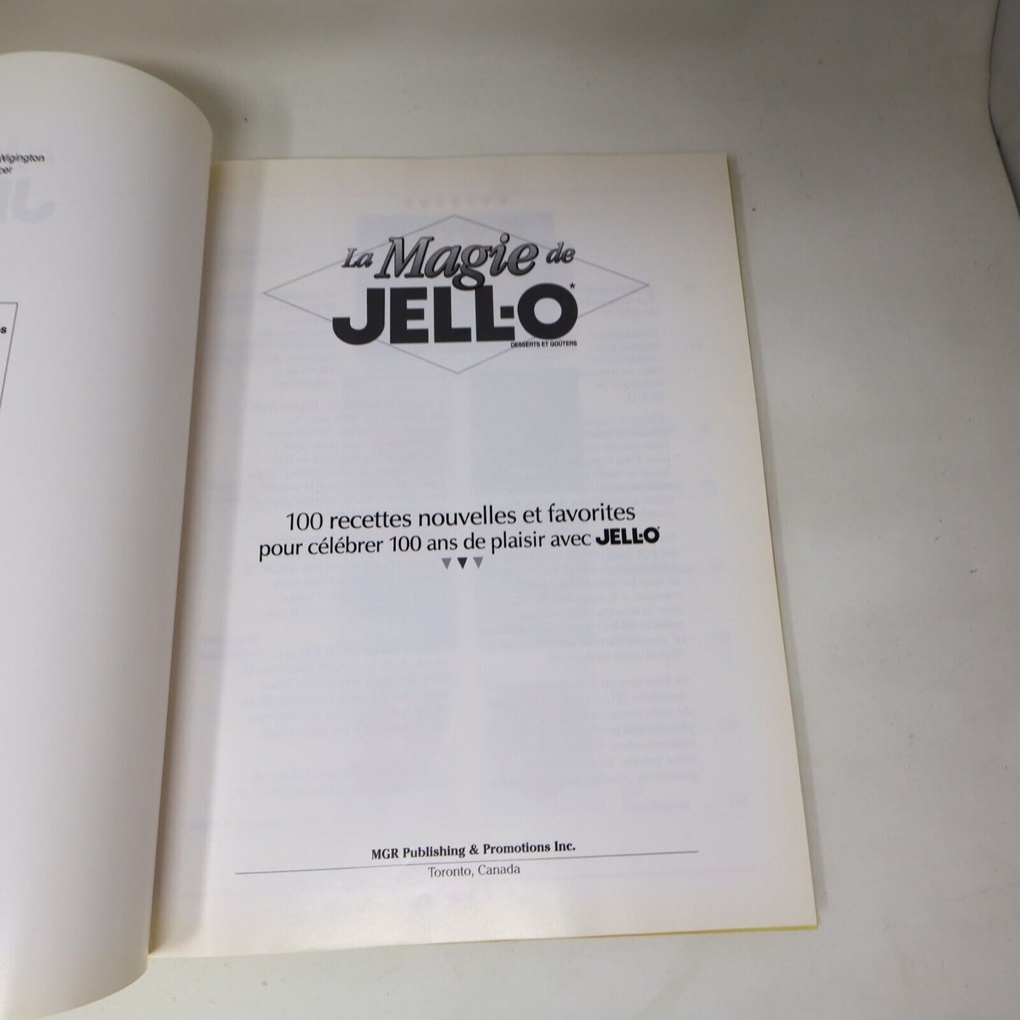1997 La Magie de Jell-O Desserts et Goûters 100 Recettes Cuisine Boyer/Gingras