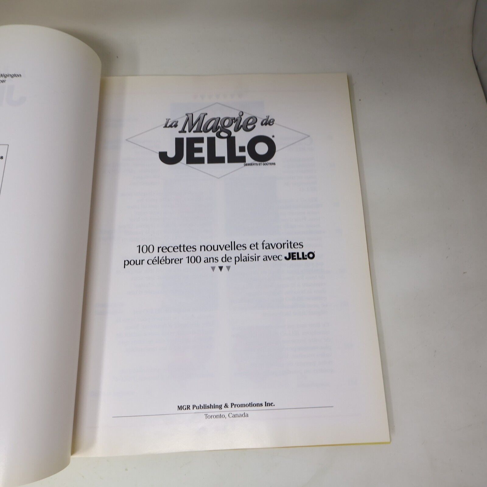 1997 La Magie de Jell-O Desserts et Goûters 100 Recettes Cuisine Boyer/Gingras
