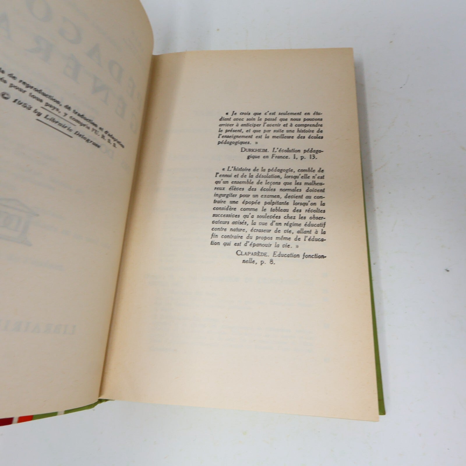 1966 Pédagogie Générale par l'Étude des Doctrines Pédagogiques J.Leif/G. Rustin