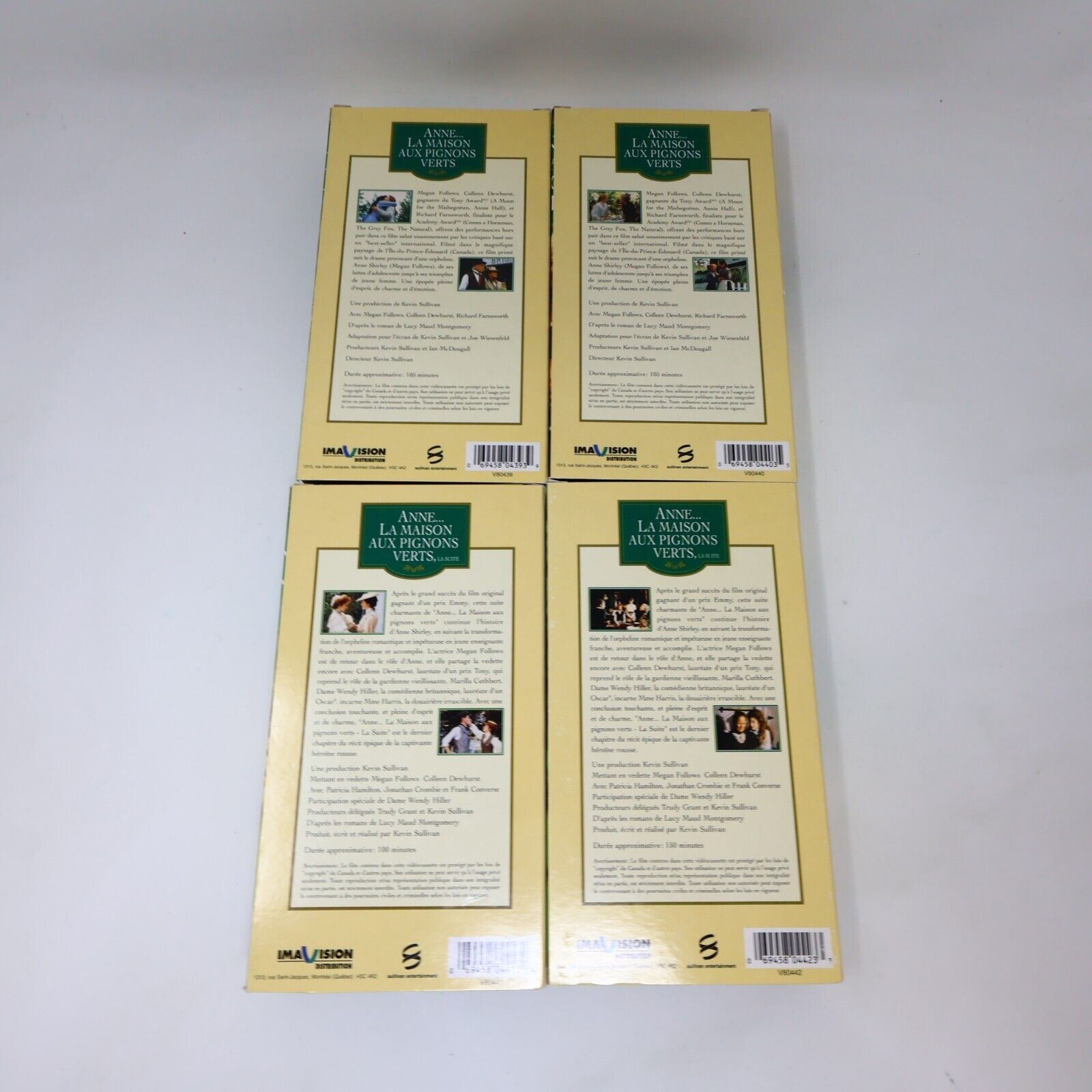 Anne la Maison aux Pignons Verts & la Suite Lot 4 VHS NTSC Testés Megan Follows