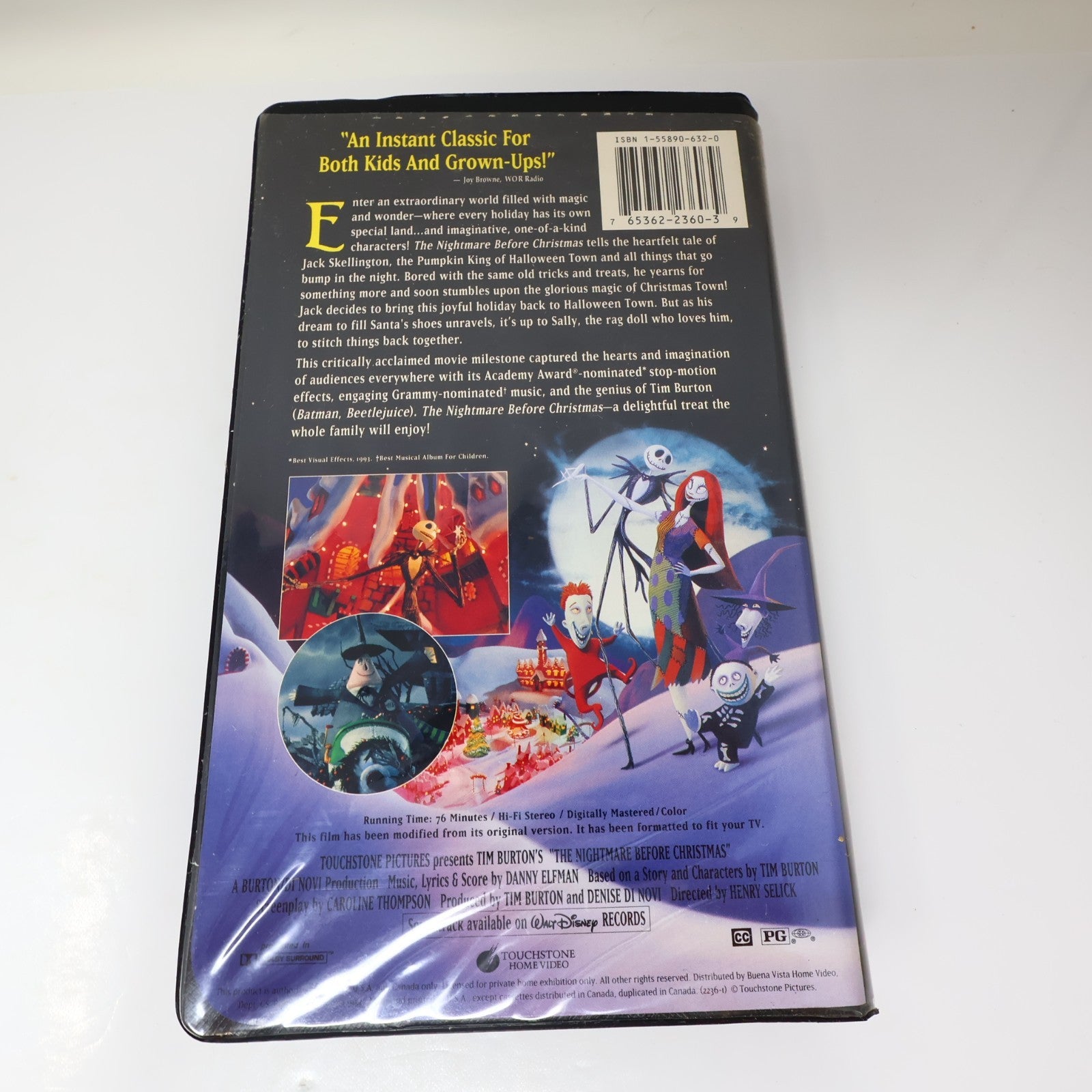 Tim Burton's The Nightmare Before Christmas VHS NTSC Touchstone PG 1994 Tested