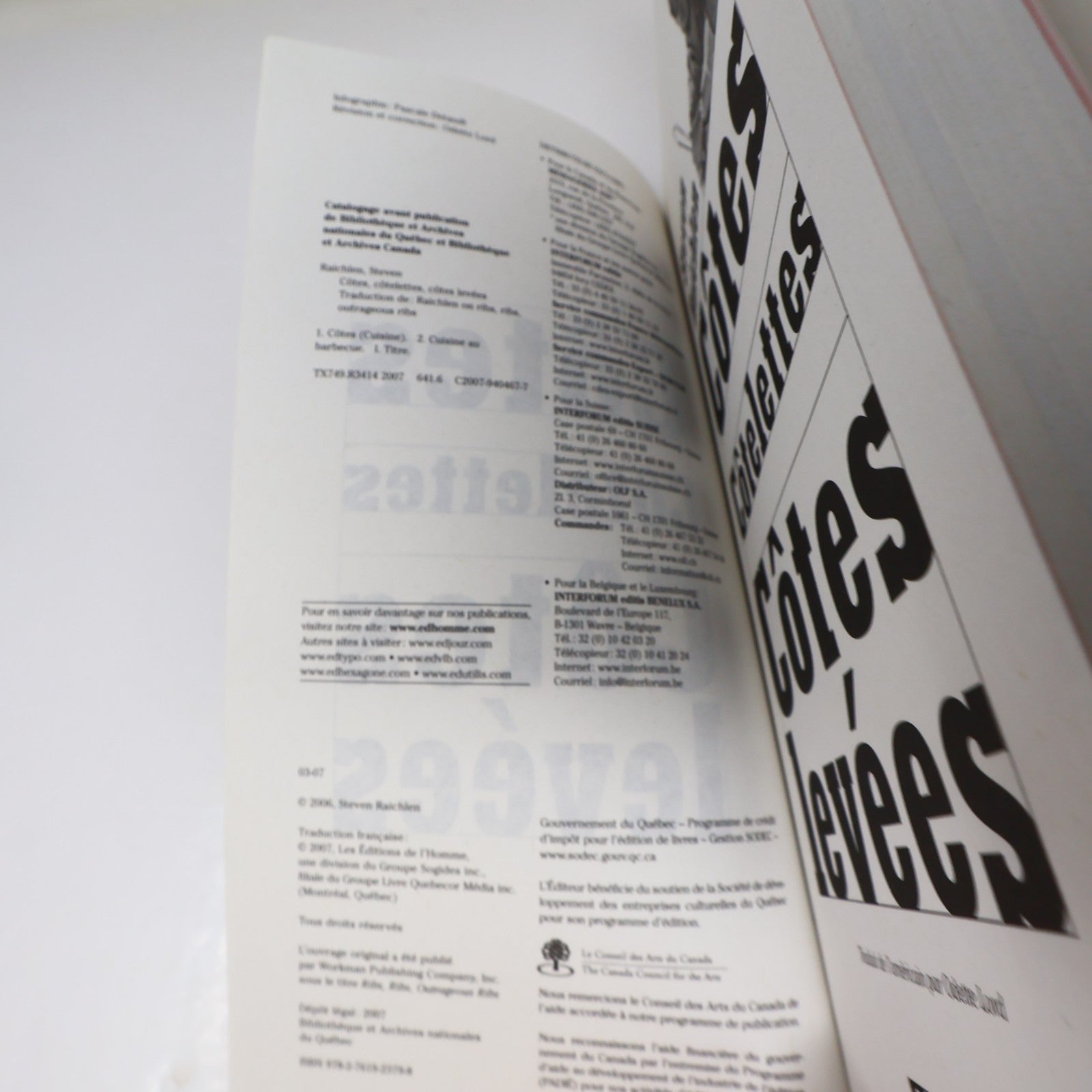 Côtes Côtelettes Côtes Levées Steven Raichlen De L'homme 2007 PB Français French