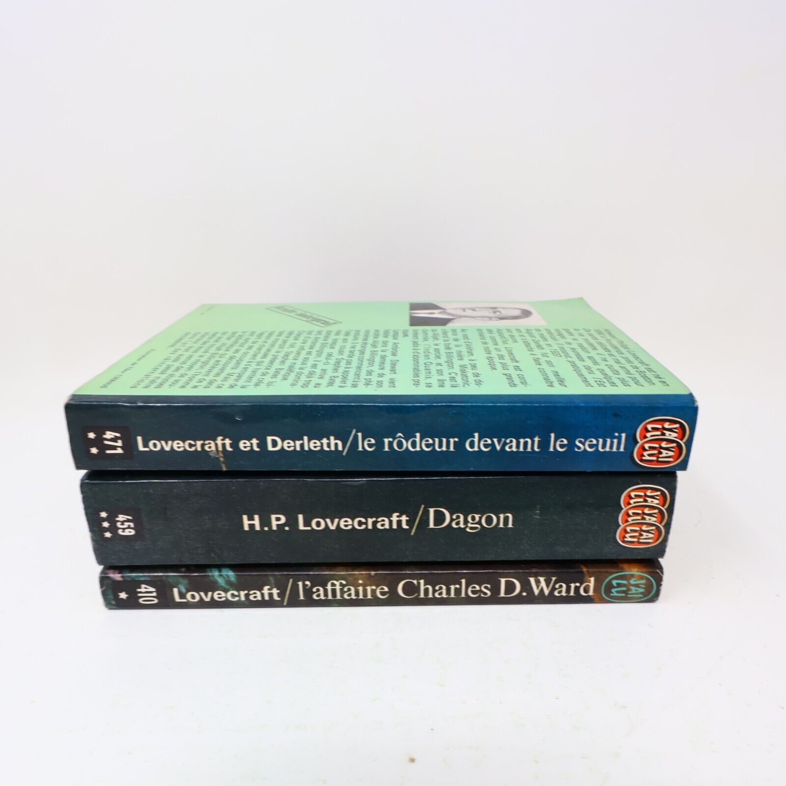 Lot 3 H.P. Lovecraft Dagon Affaire Charles Dexter Ward Livres Français 70s Pb