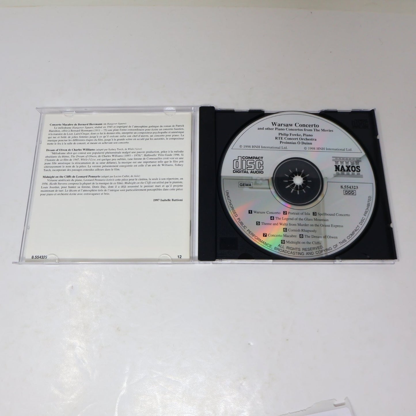 Warsaw Concerto Naxos 1998 Philip Fowke RTE Orchestra Piano Classical