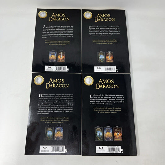 Amos Daragon #1-2-3-4 de Bryan Perro Lot Livres Édition 2020 Porteur de Masques