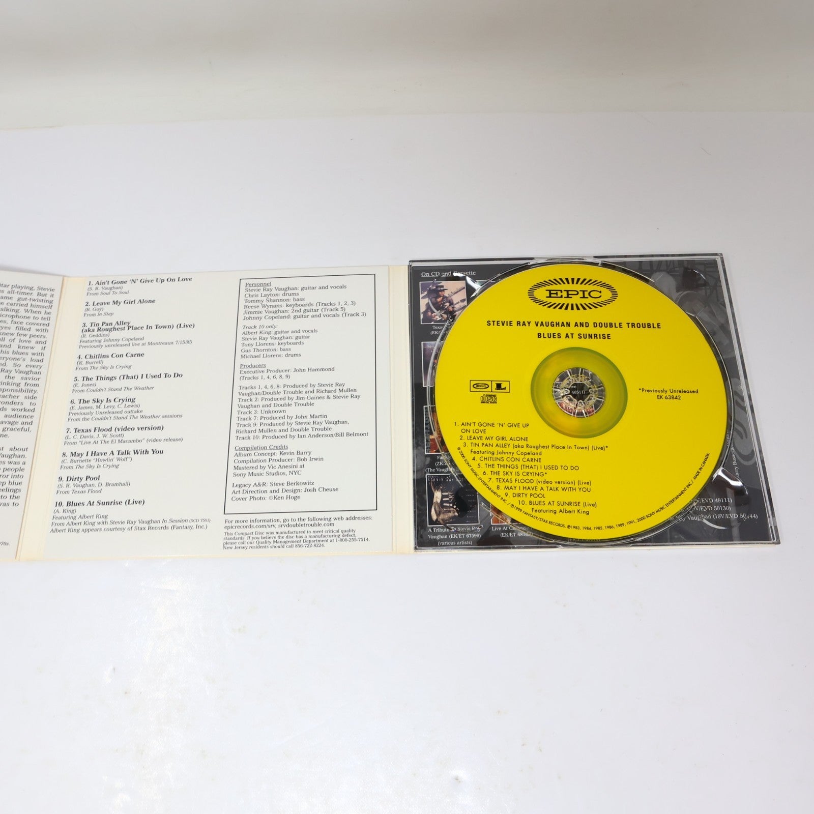 Blues At Sunrise CD Stevie Ray Vaughan/Double Trouble Epic 2000 Rock EH 63842