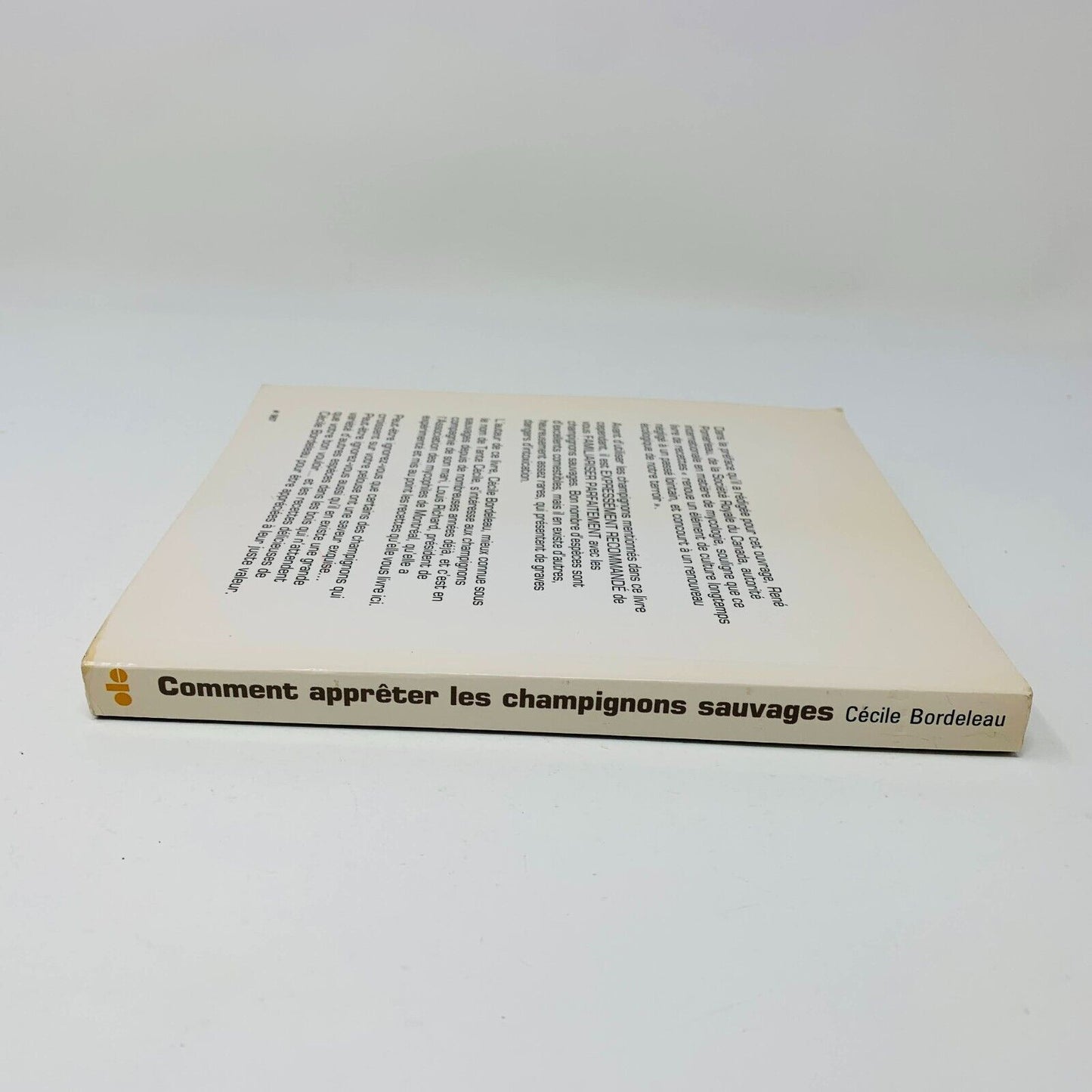 1978 Comment Apprêter les Champignons Sauvages Recettes Tante Cécile Bordeleau