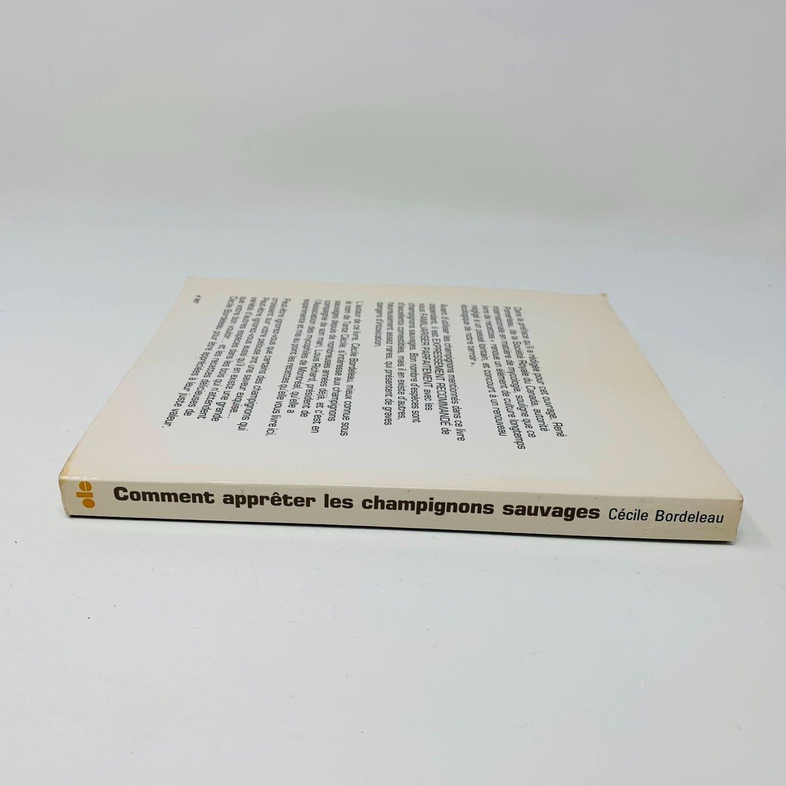 1978 Comment Apprêter les Champignons Sauvages Recettes Tante Cécile Bordeleau