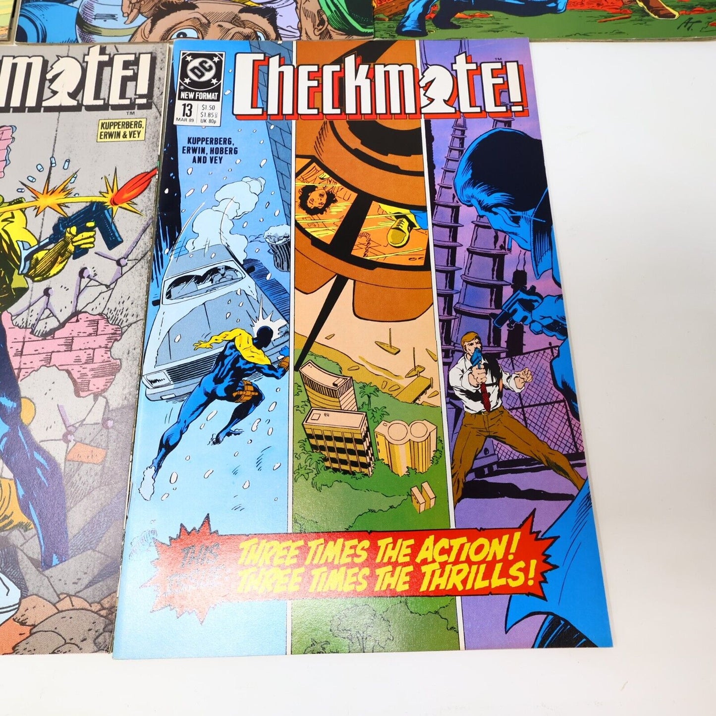 Lot 5 Comics Checkmate #6-7, 9, 13 Kupperberg/Erwin/Hoberg/Vey DC 1988-89