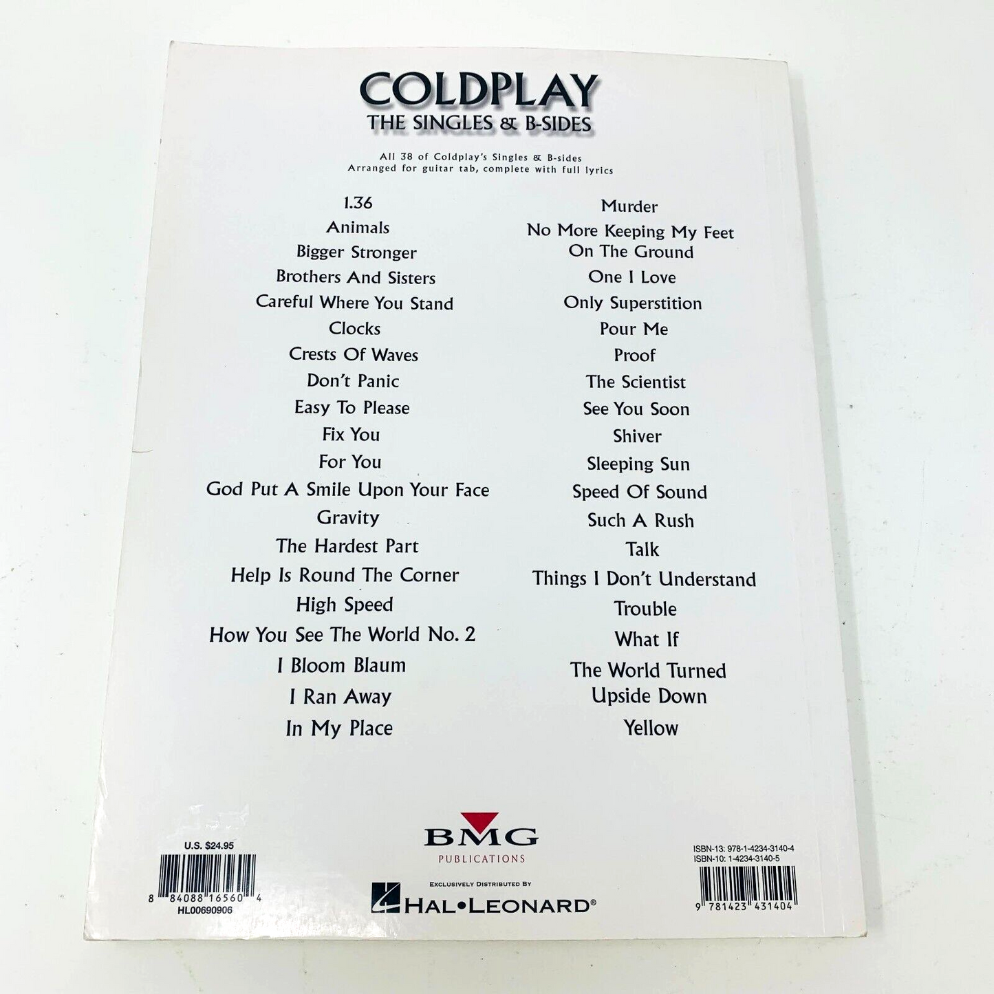 c2010 Coldplay The Singles & B-Sides Hal Leonard Songbook Guitar Paperback Music
