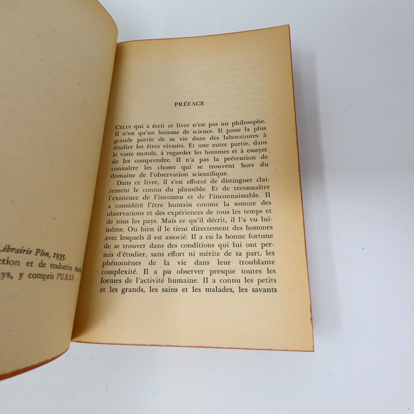 1966 L'Homme Cet Inconnu Alexis Carrel Poche Sciences Biologie Médecine Français