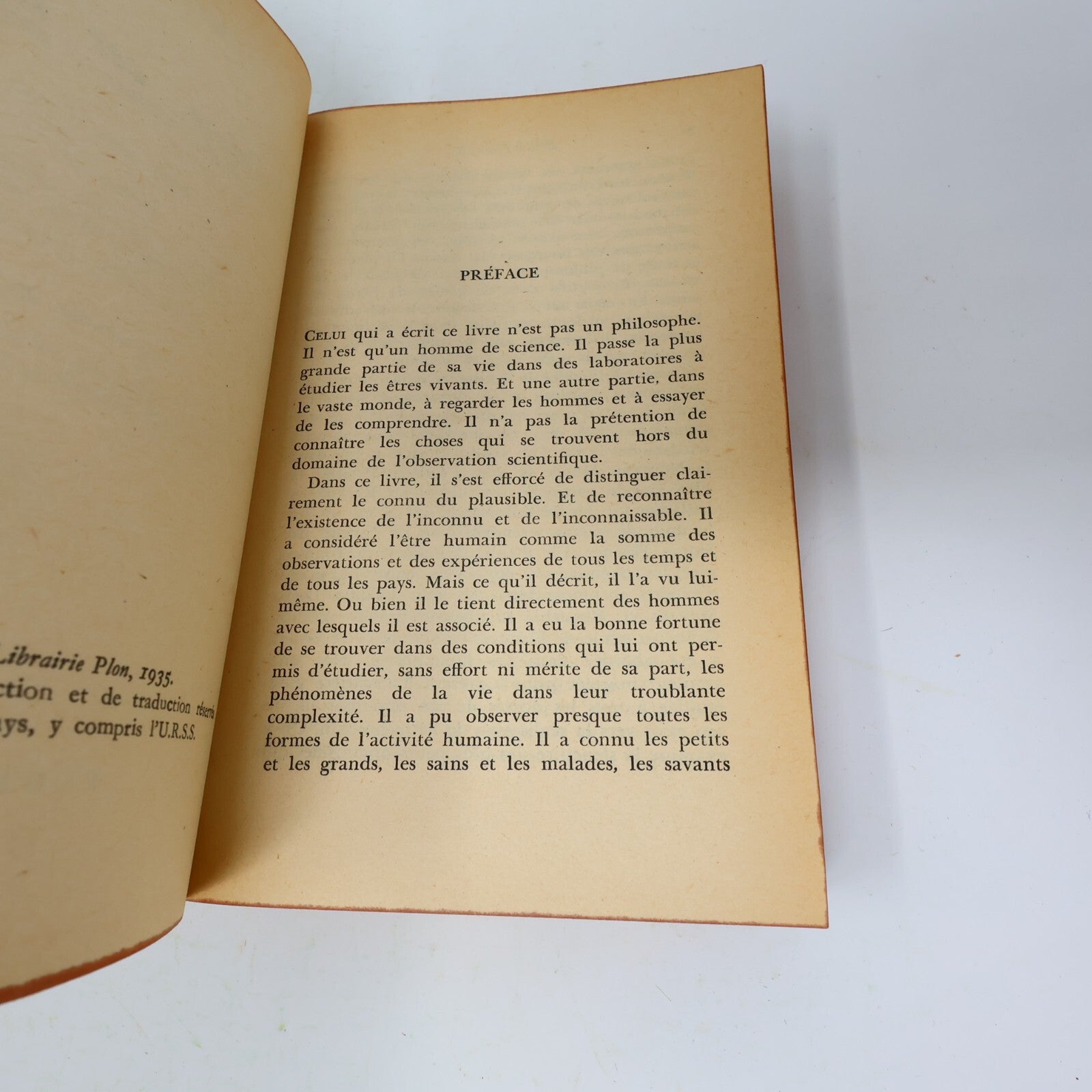 1966 L'Homme Cet Inconnu Alexis Carrel Poche Sciences Biologie Médecine Français