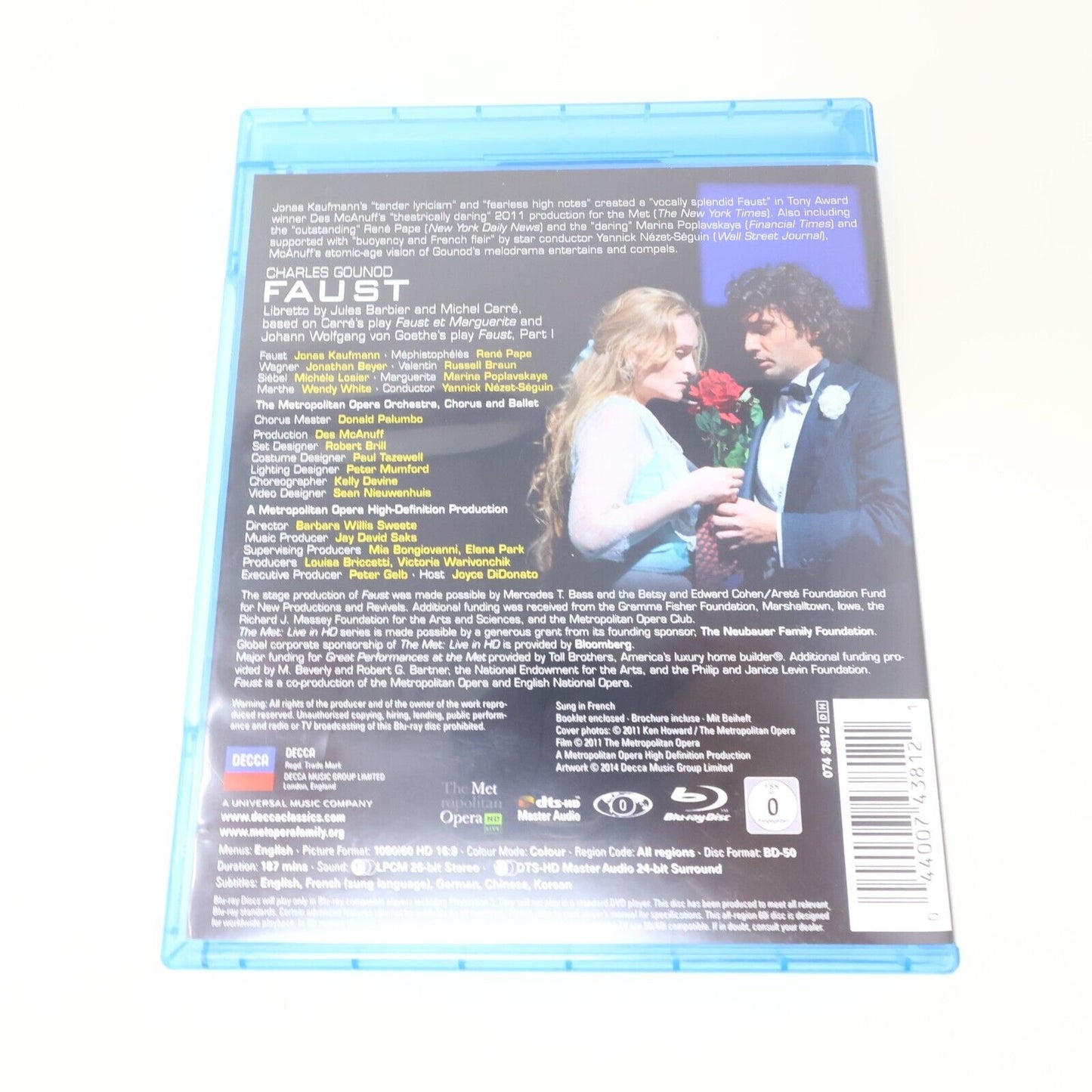 Gounod Faust Blu-Ray Jonas Kaufmann Yannick Nézet-Séguin Metropolitan Opera HD