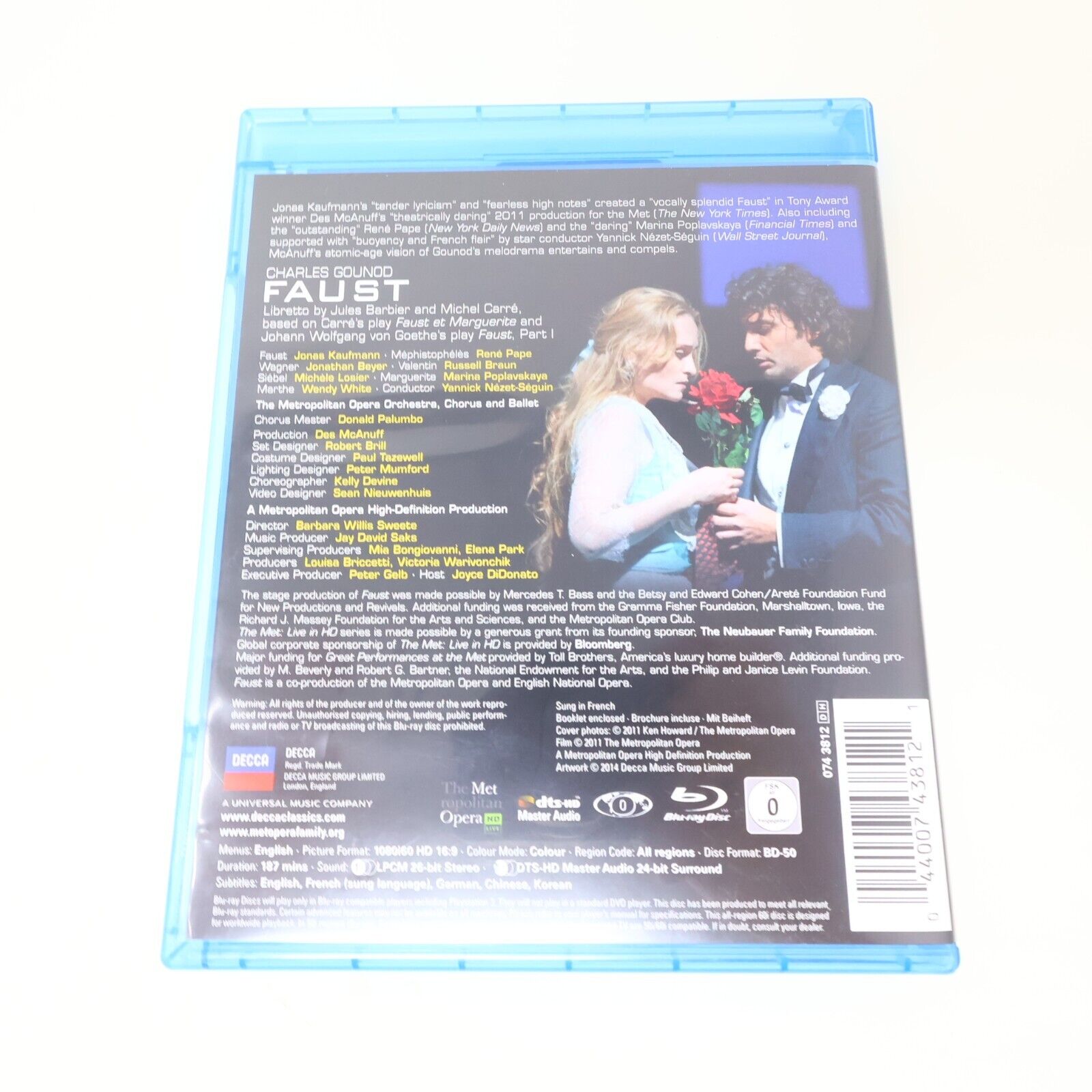 Gounod Faust Blu-Ray Jonas Kaufmann Yannick Nézet-Séguin Metropolitan Opera HD