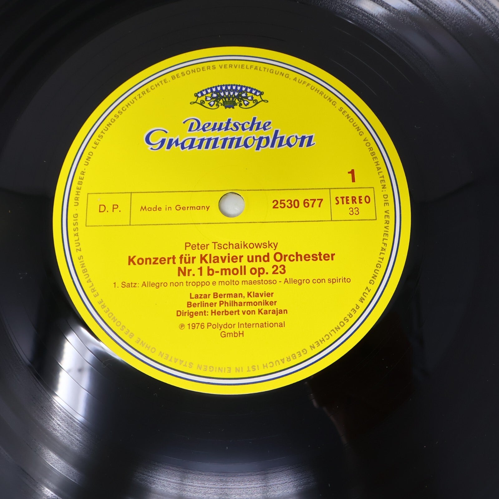 Herbert von Karajan Lazar Berman Tschaikowsky Klavierkonzert 1 Record 2530 677