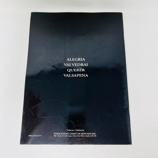 1995 Alegria Cirque du Soleil Songbook Show Music René Dupéré Chant de Mon Pays