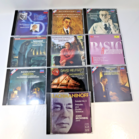 Rachmaninov 10 CD Lot Ashkenazy/John Browning/Helfgott/Haitink/Dutoit/Prévin