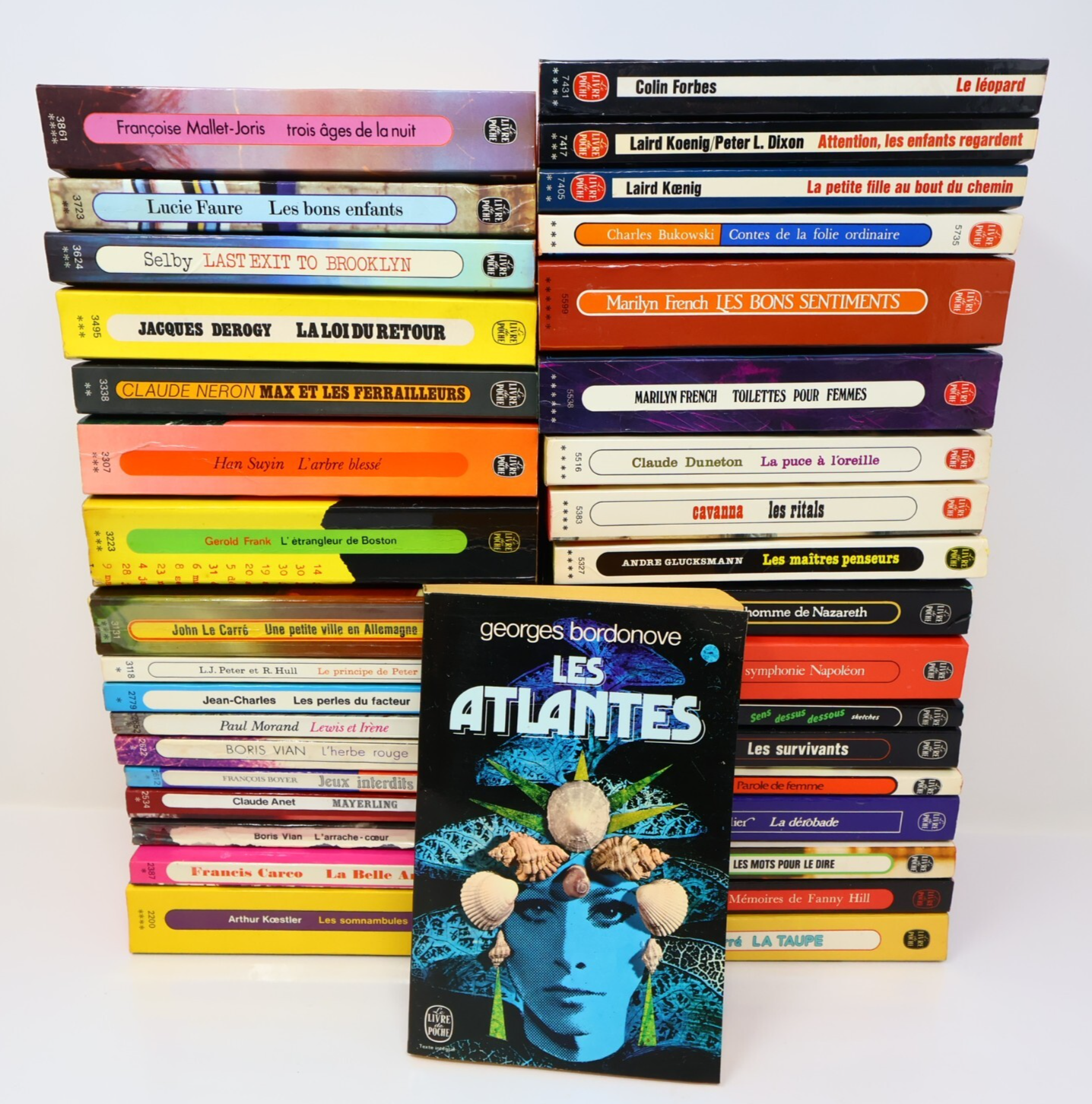 Littérature Crime Lot 36 Livres Poche Koestler/Vian/Suyin/Duneton/Carré Français