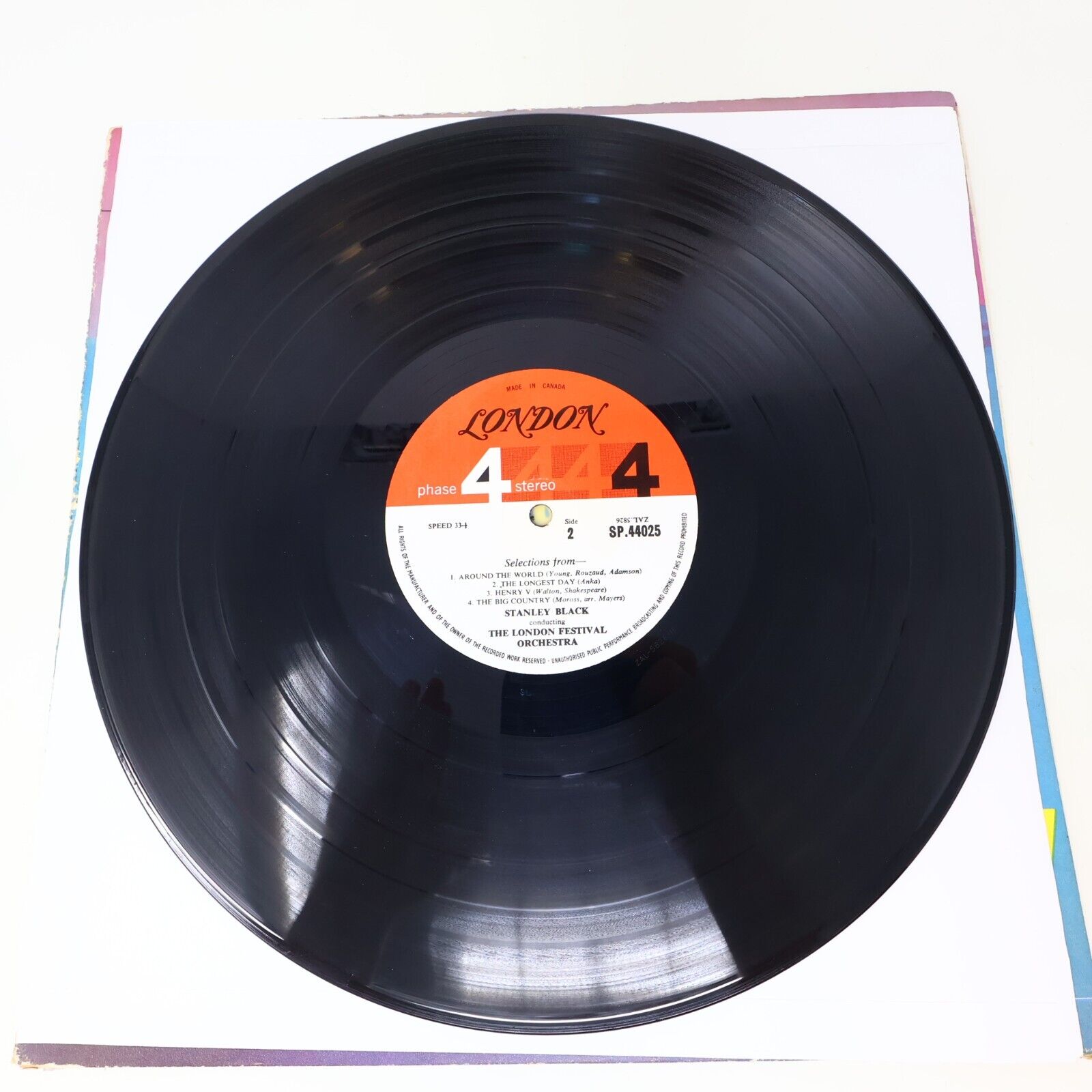 Stanley Black London Festival Orchestra Film Spectacular LP SP 44025 Movie Music