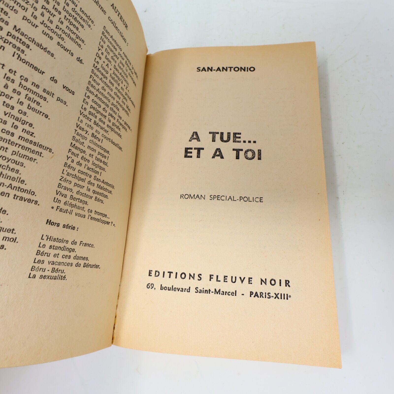 San-Antonio Romans Spécial Police Lot 5 Livres Français 70s #93 101 123 194 201