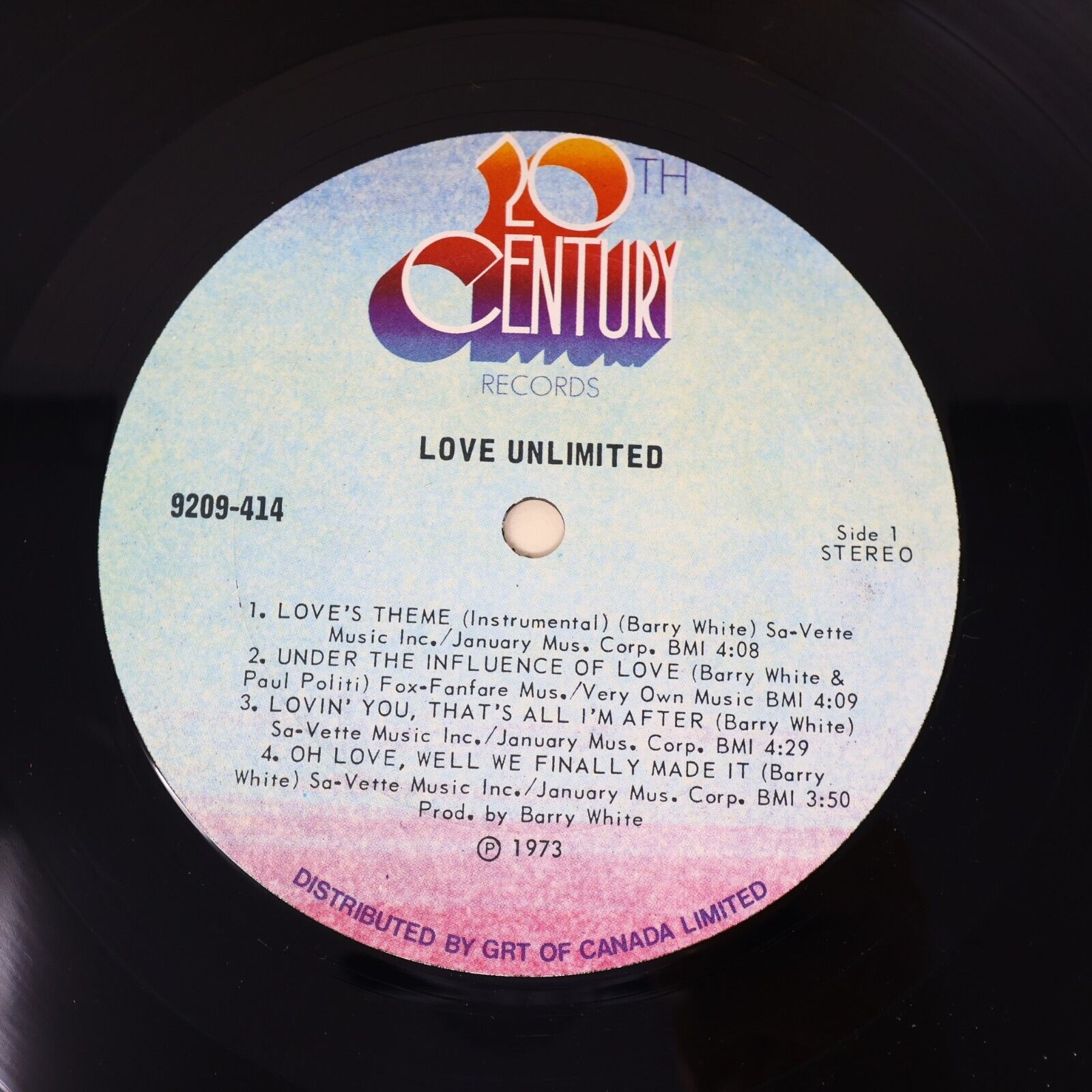 Under The Influence of Love Unlimited LP Record Vinyl 9209-414 Canada 1973 Disco