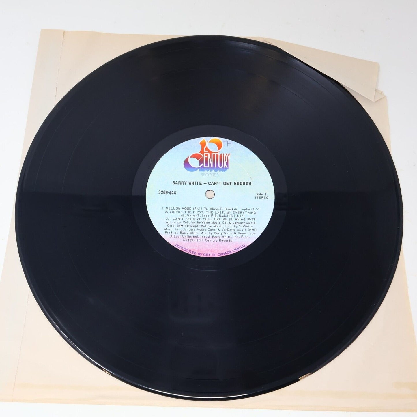 Barry White Can't Get Enough LP Record Vinyl 1974 20th Century-Fox 9209-444 70s