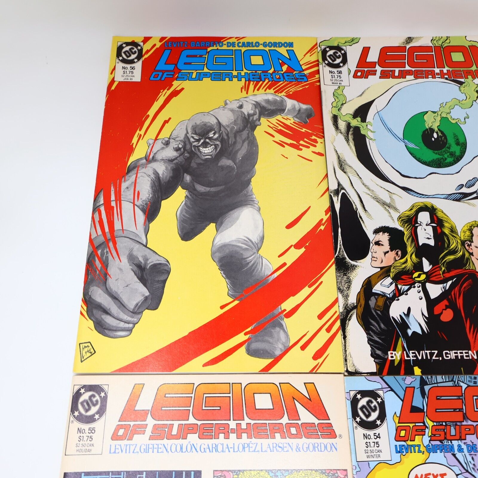 Lot 10 Comics Legion of Super-Heroes #42, 47-48, 51-56, 58 DC Levitz 1980s