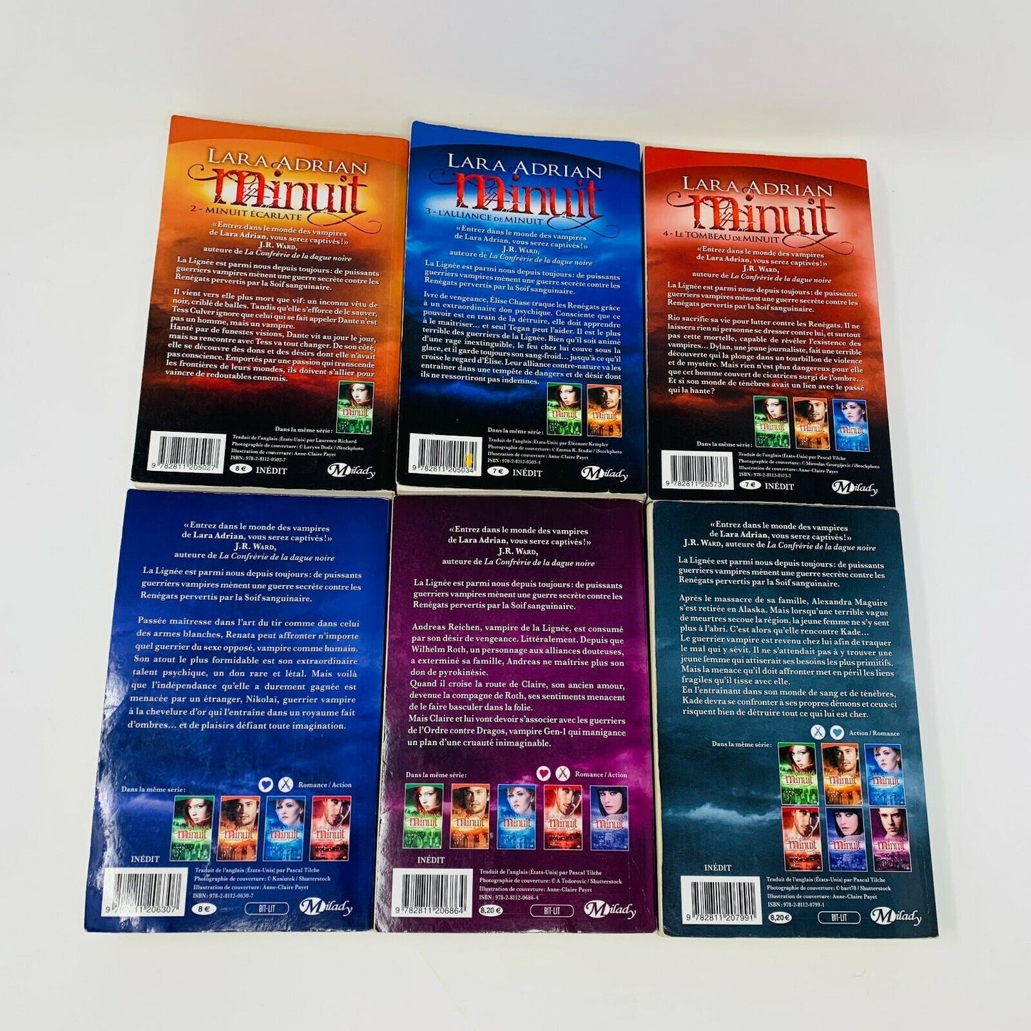 Minuit #1-14 de Lara Adrian Lot de 14 Livres en Français/French Minuit Écarlate