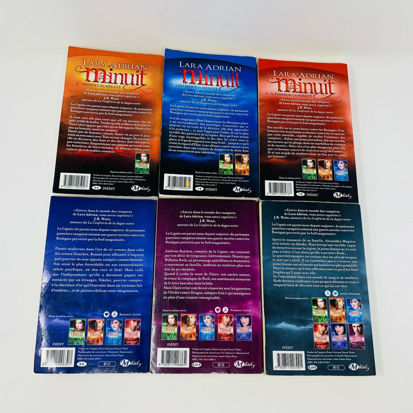 Minuit #1-14 de Lara Adrian Lot de 14 Livres en Français/French Minuit Écarlate