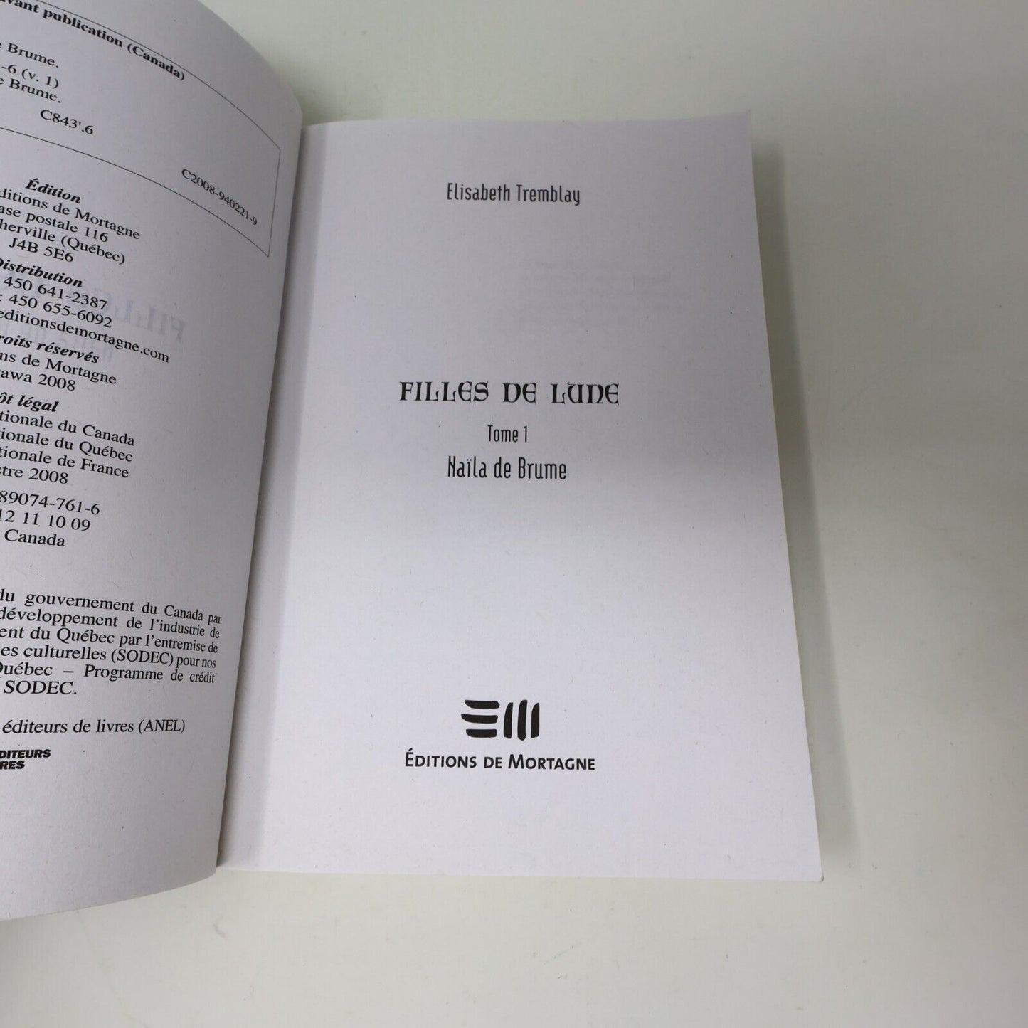 Filles de Lune #1-5 Lot 5 Livres Elisabeth Tremblay Série Complète De Mortagne
