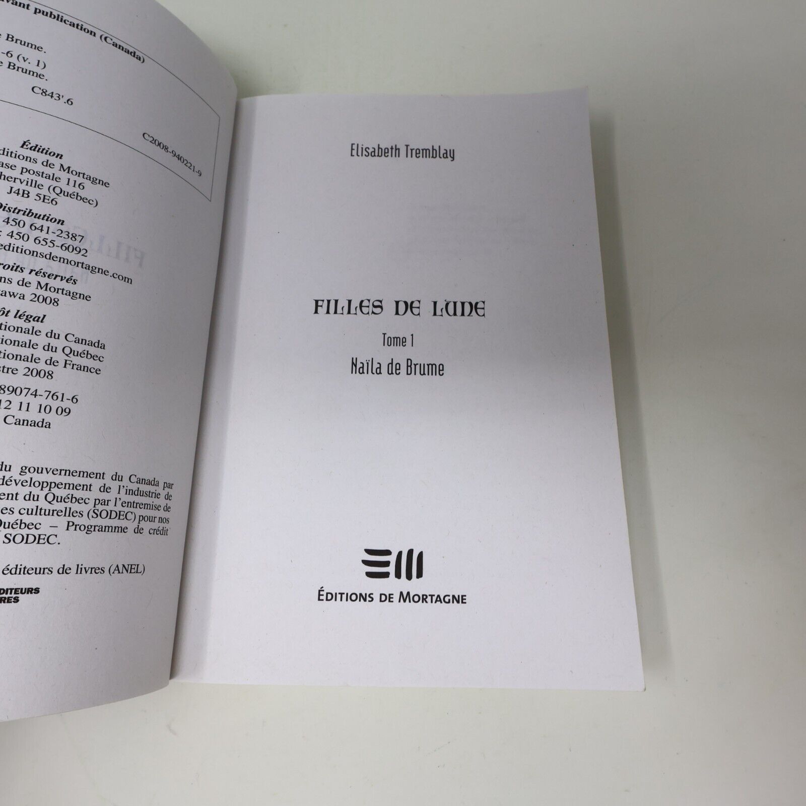 Filles de Lune #1-5 Lot 5 Livres Elisabeth Tremblay Série Complète De Mortagne