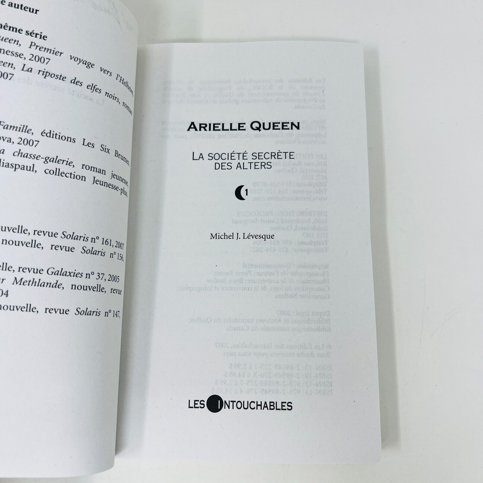 Arielle Queen #1-3 de Michel J. Lévesques Lot Livres Société Secrète des Alters