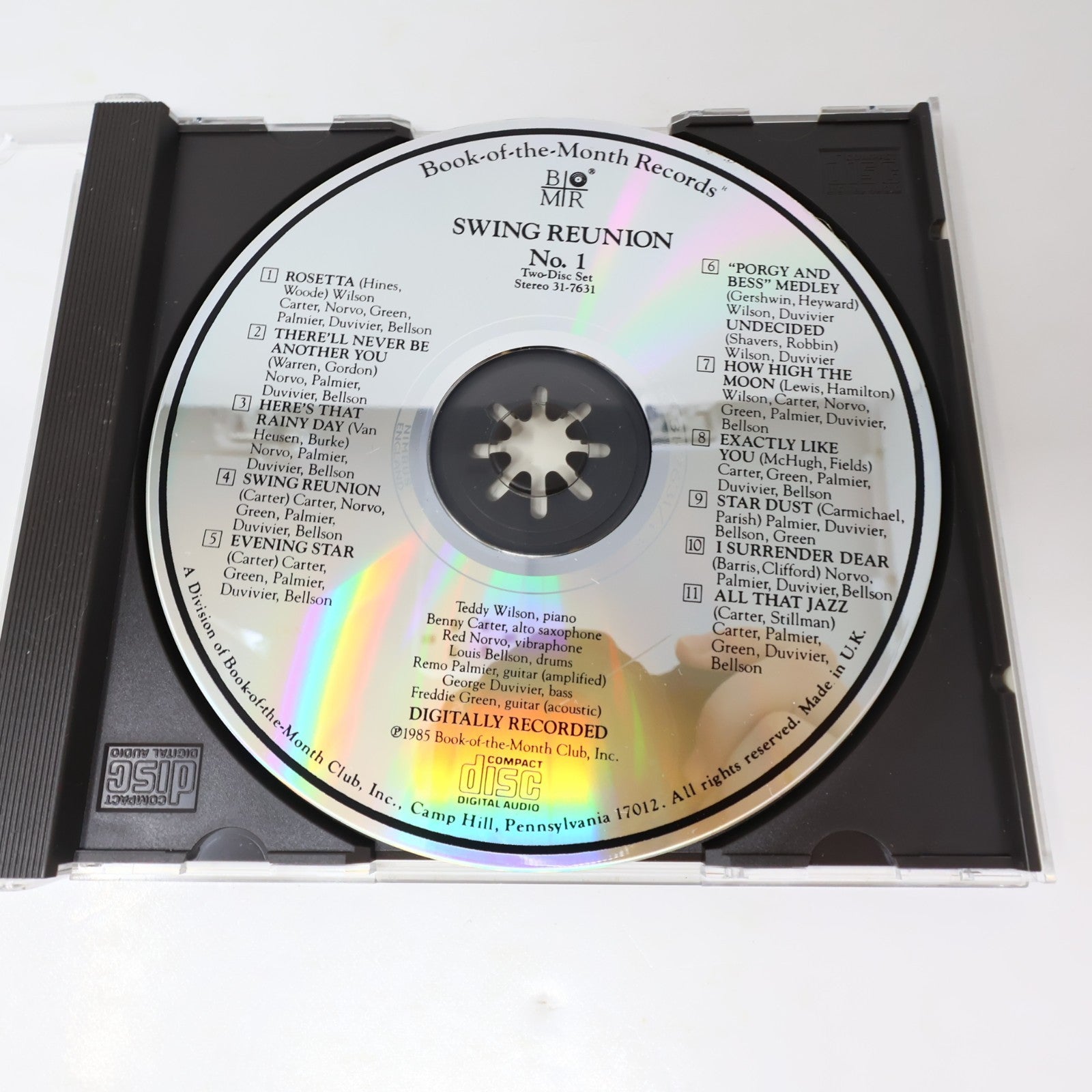 Swing Reunion #1-2 Book of the Month BMR 2 CD Lot 1985 Rosetta/Evening Star