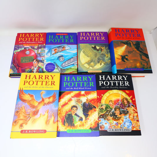 Harry Potter 1-7 Complete Set Books Lot Raincoast/Bloomsbury Rowling Hardcover