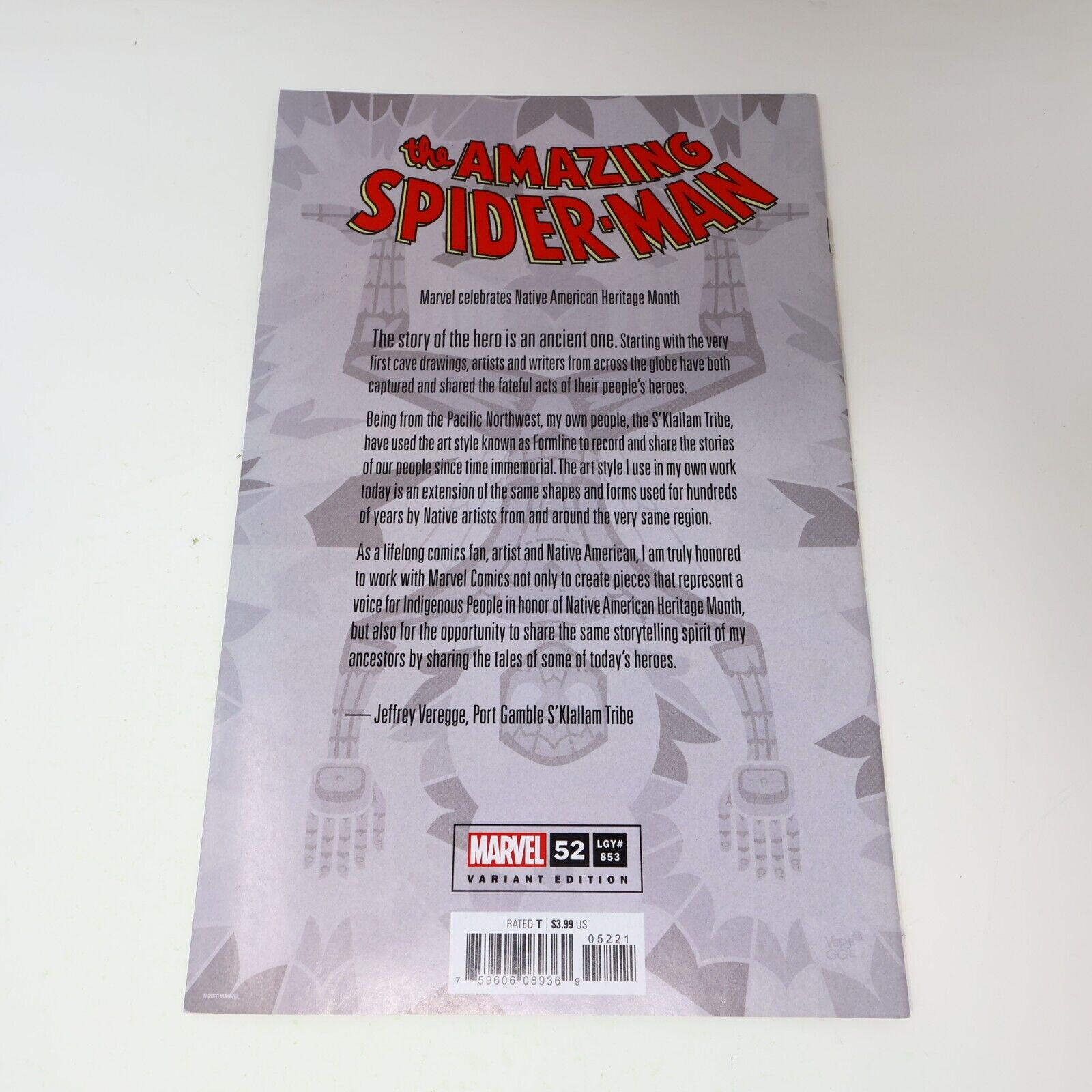 2021 Native American Heritage Month Cover The Amazing Spider-Man 52 Last Remains