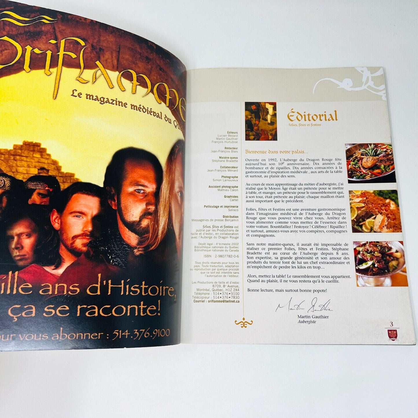 2002 Recettes Originales de l'Auberge du Dragon Rouge Folies, Fêtes et Festins