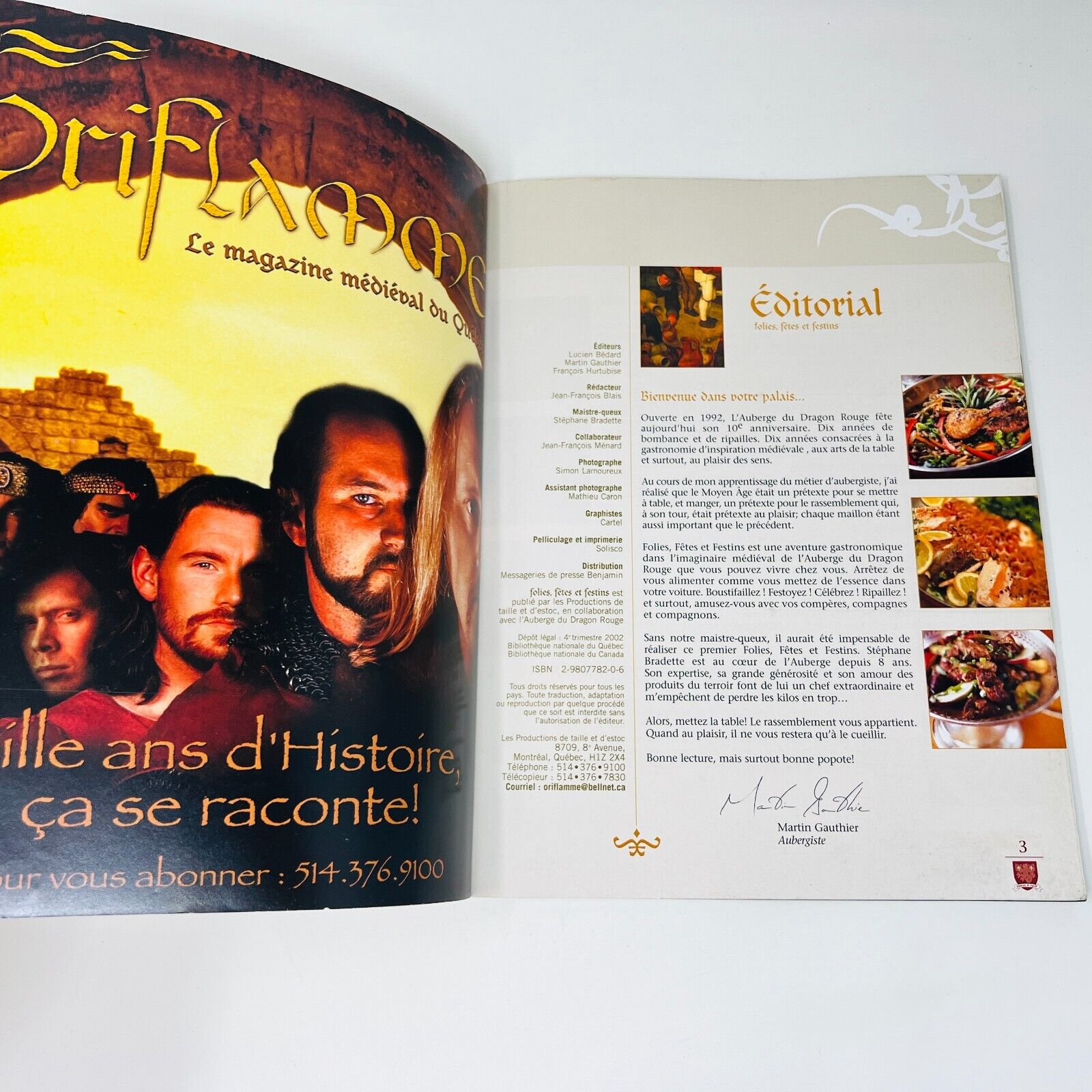 2002 Recettes Originales de l'Auberge du Dragon Rouge Folies, Fêtes et Festins