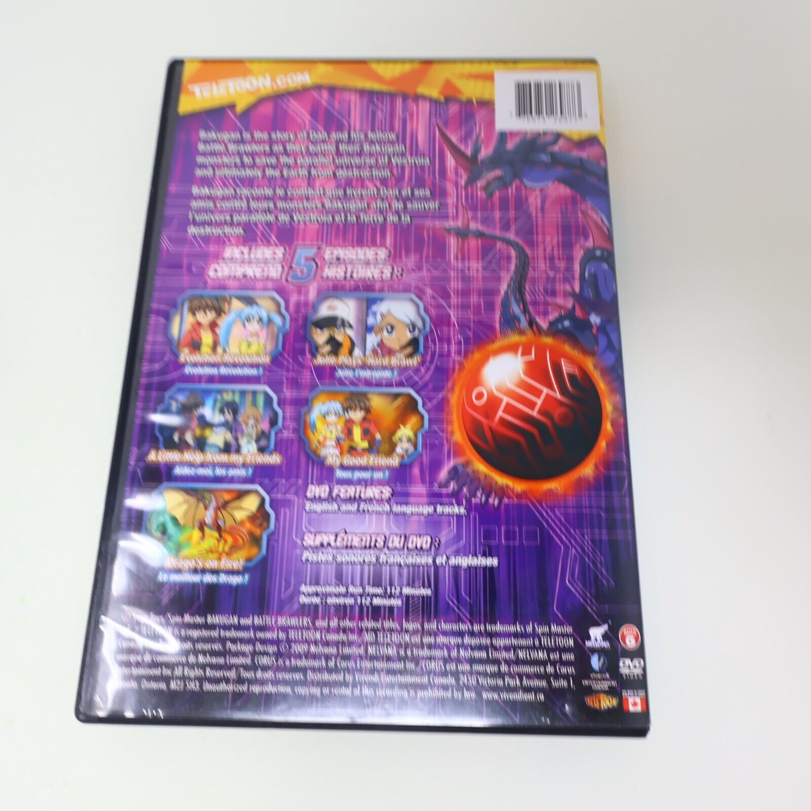 Bakugan Battle Brawlers #1-2-3-4 DVD Lot TeleToon English Français NTSC Tested
