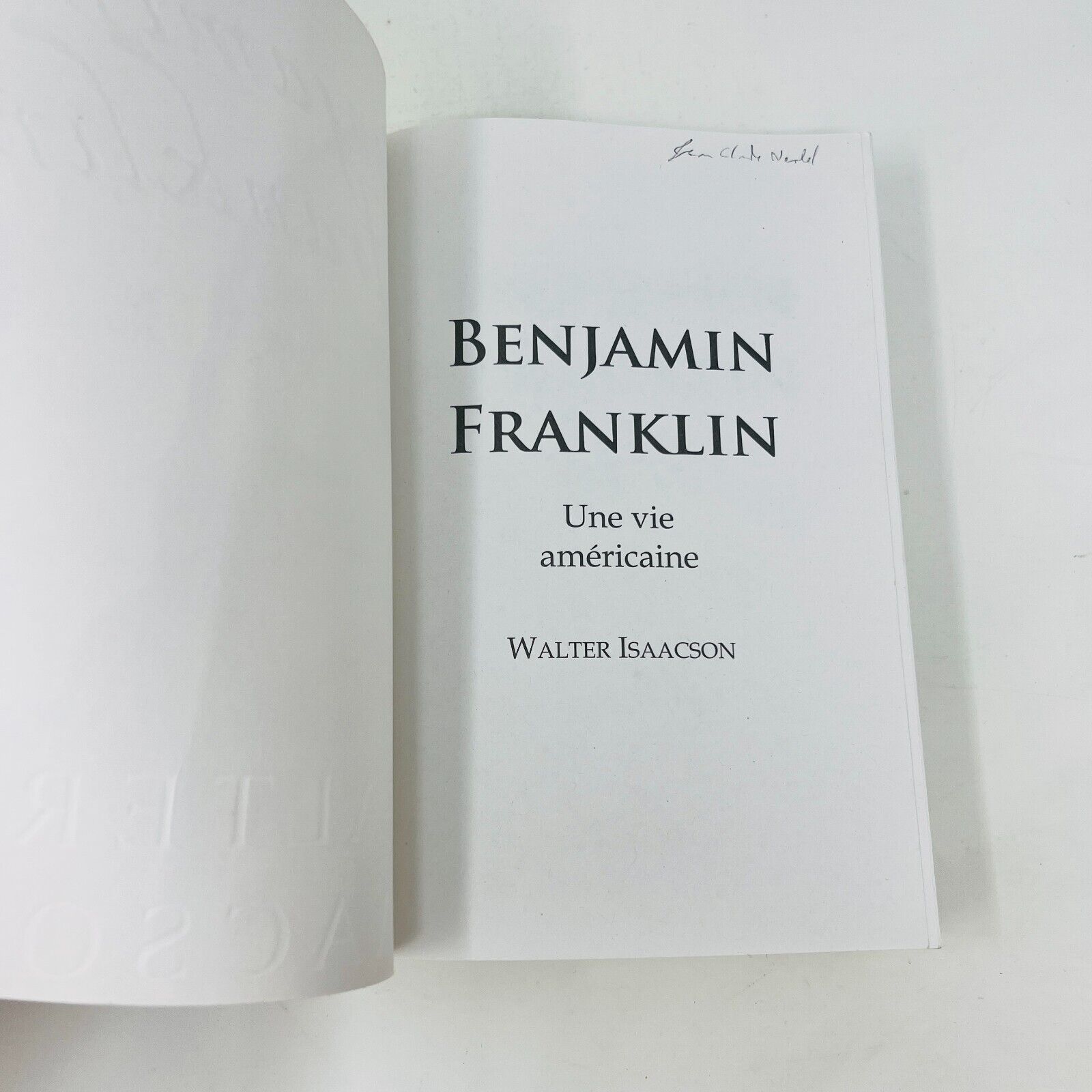 2008 Benjamin Franklin Une Vie Américaine de Walter Isaacson Français/French ADA