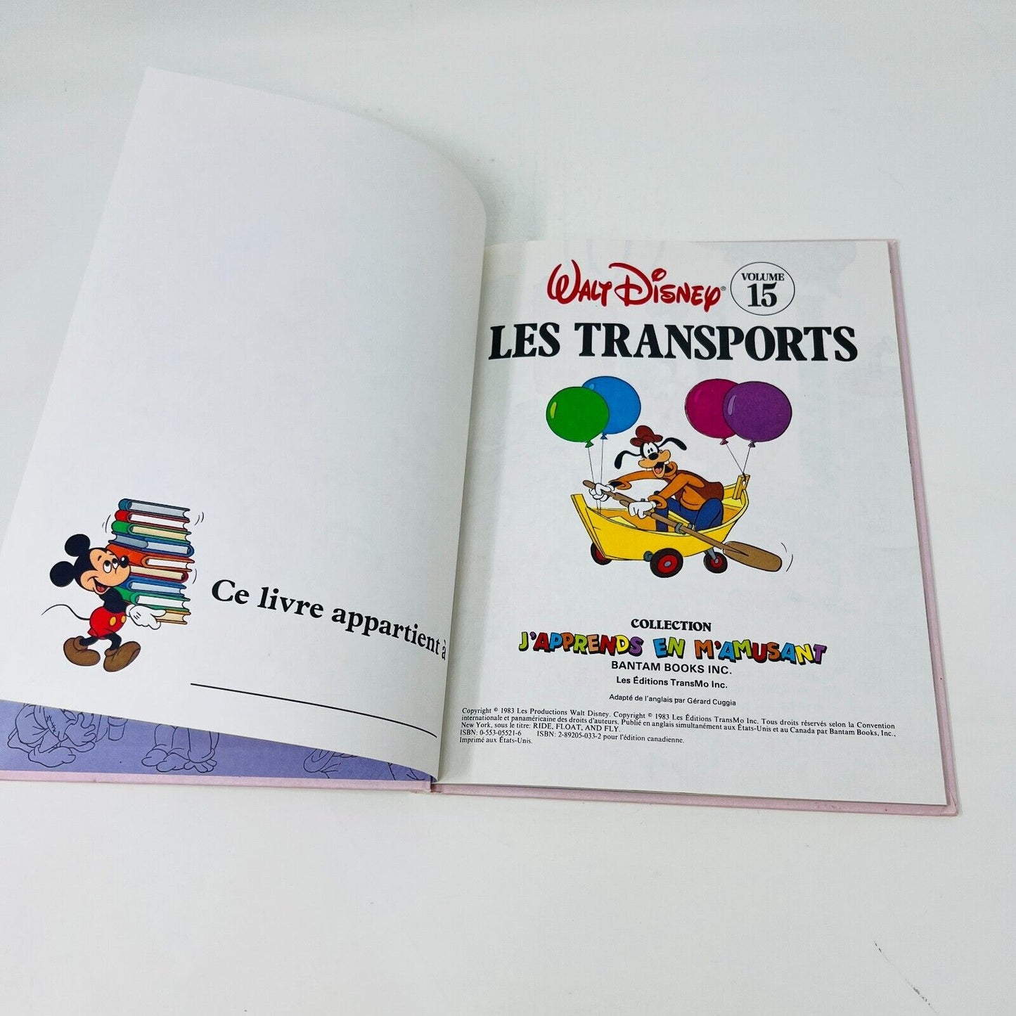 8x J'Apprends en m'Amusant Walt Disney Livres Français/French Children Lot 80s