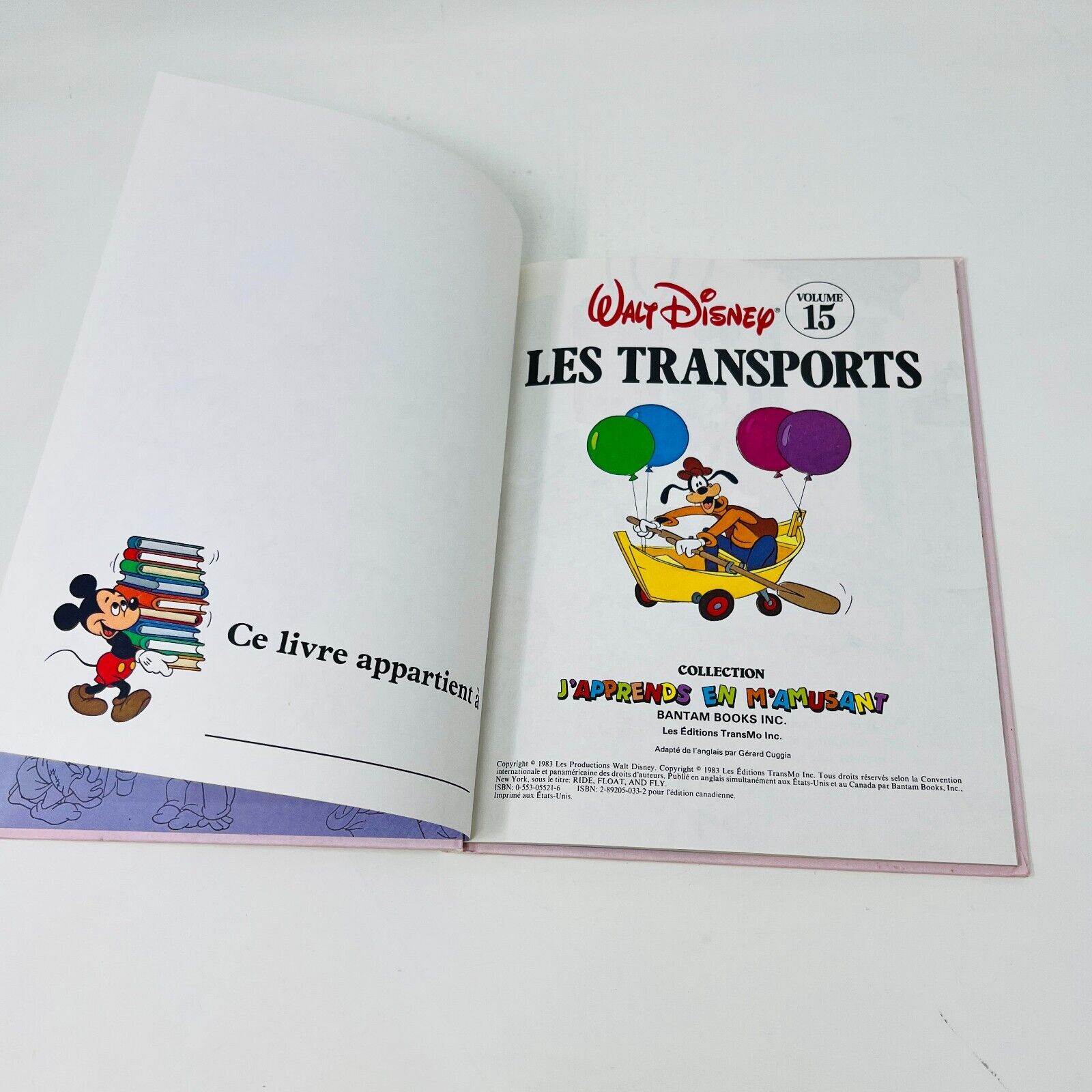 8x J'Apprends en m'Amusant Walt Disney Livres Français/French Children Lot 80s