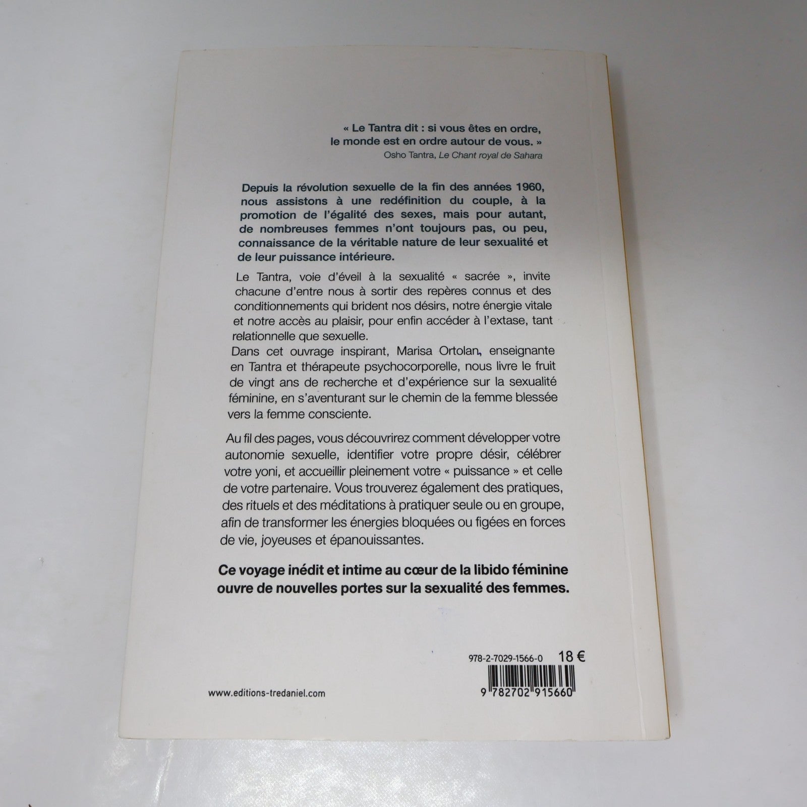 La Femme Tantrique Marisa Ortolan Courrier 2019 PB Français French Sexualité